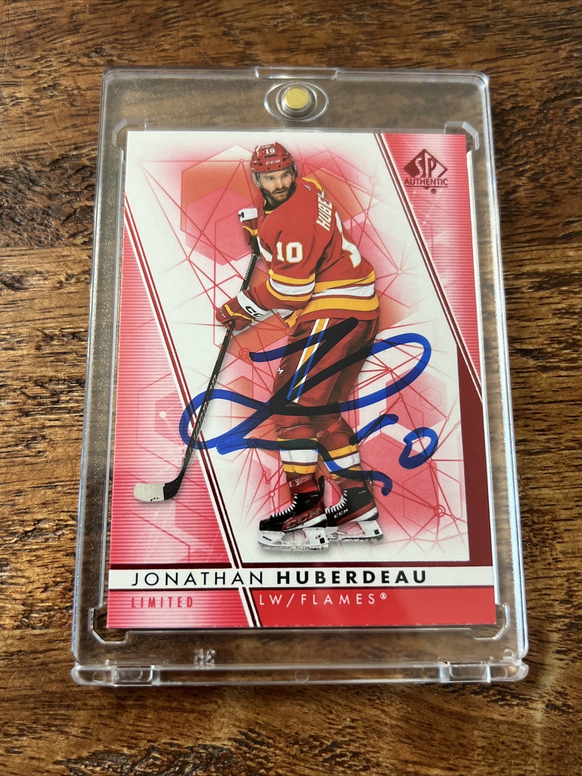 Jonathan Huberdeau IP Signed Upper Deck SP Card JSA Coa Autographed Flames