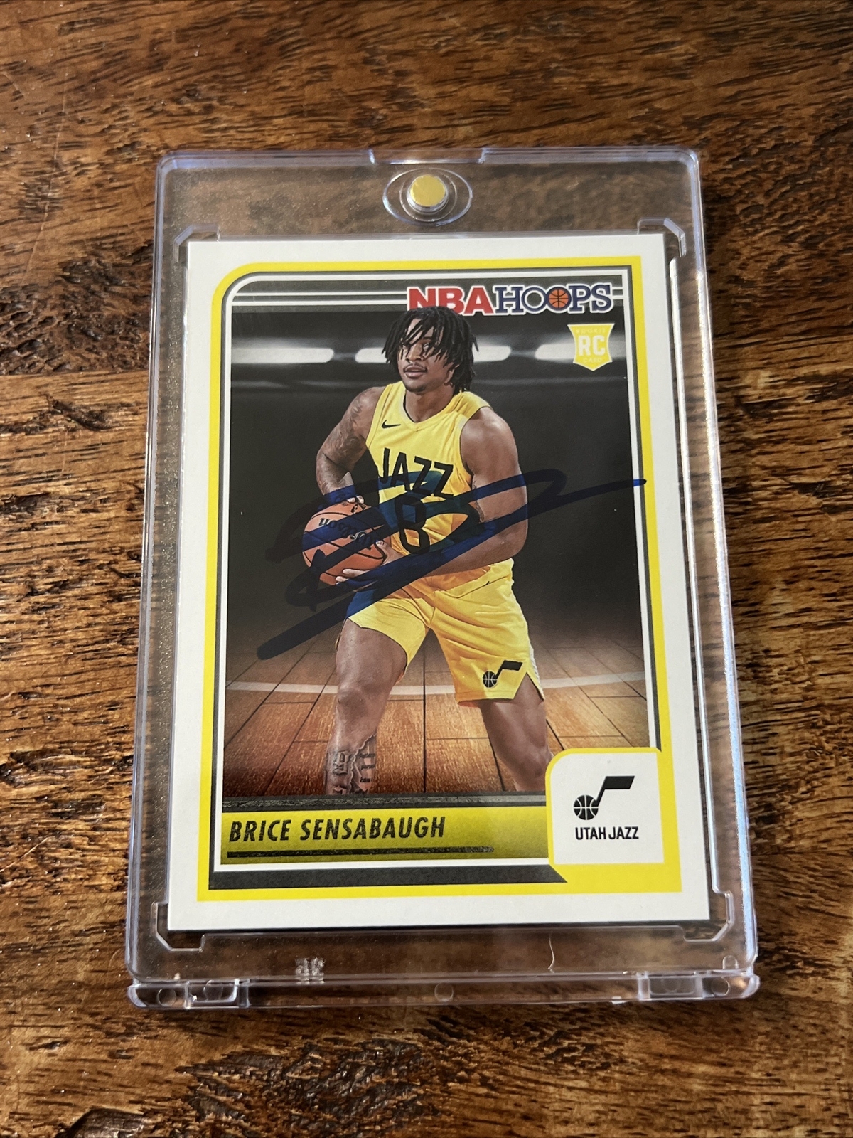 Brice Sensabaugh IP Signed NBA Hoops Rookie Card JSA Coa Autographed Jazz