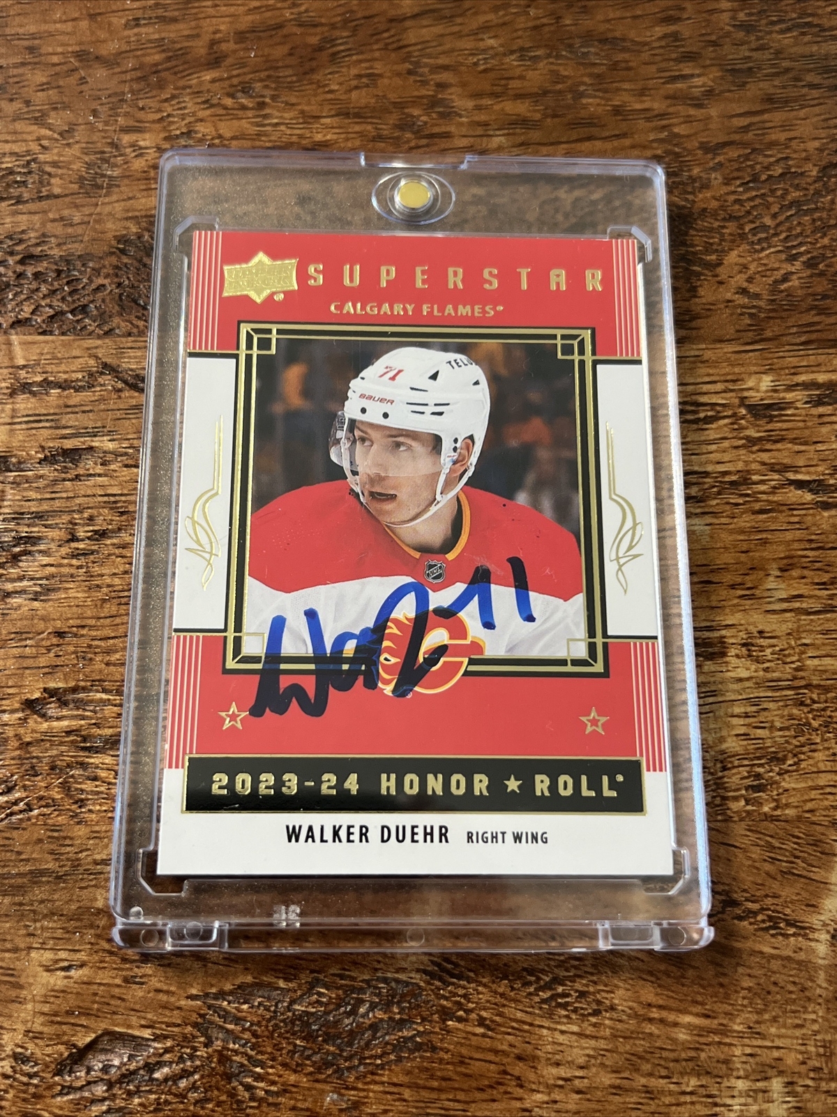 Walker Duehr IP Signed Upper Deck Honor Roll Card JSA Coa Flames Autographed