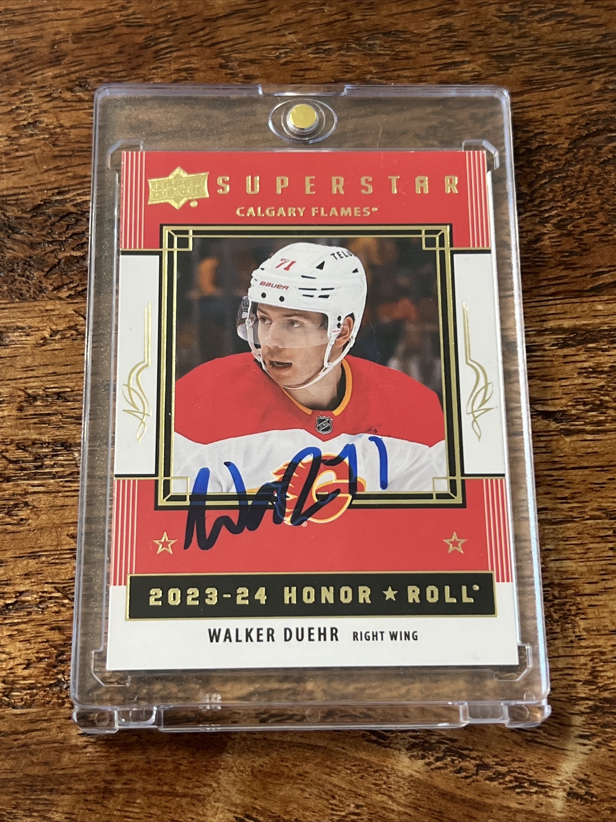 Walker Duehr IP Signed Upper Deck Honor Roll Card JSA Coa Flames Autographed