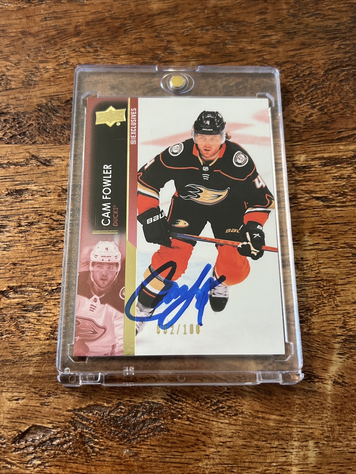 Cam Fowler IP Signed UD Exclusives Card JSA Coa Autographed Ducks