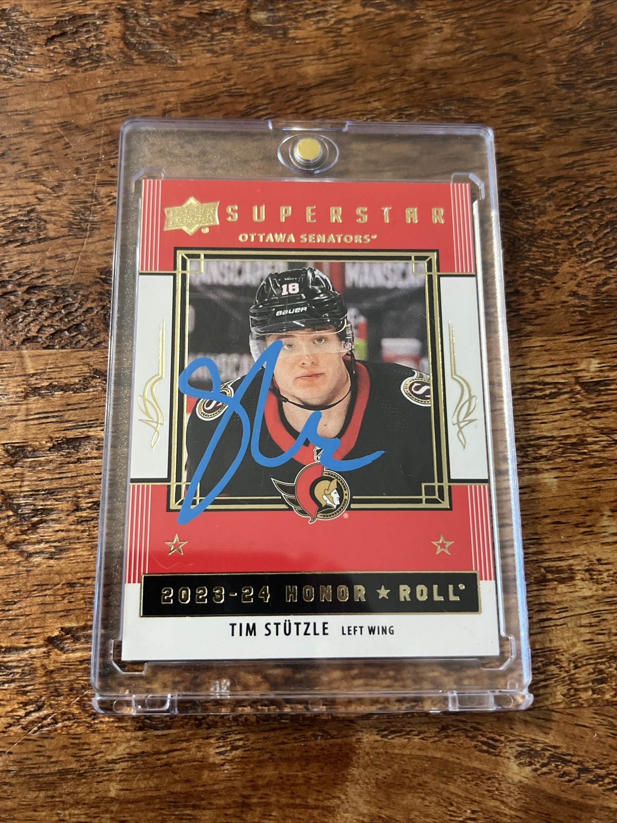 Tim Stutzle IP Signed Upper Deck Honor Roll Card JSA Coa Autographed Senators