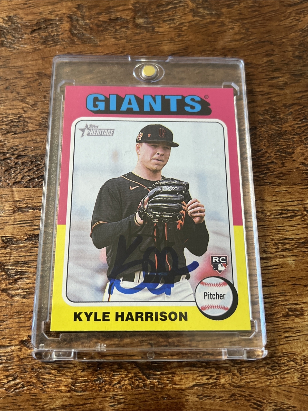 Kyle Harrison IP Signed Topps Heritage Rookie Card JSA Coa Autographed Giants