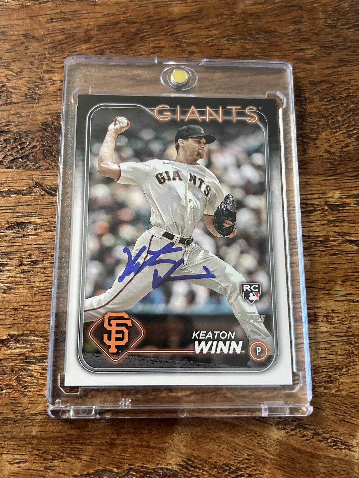 Keaton Winn IP Signed Topps Rookie Card JSA Coa Autographed Giants