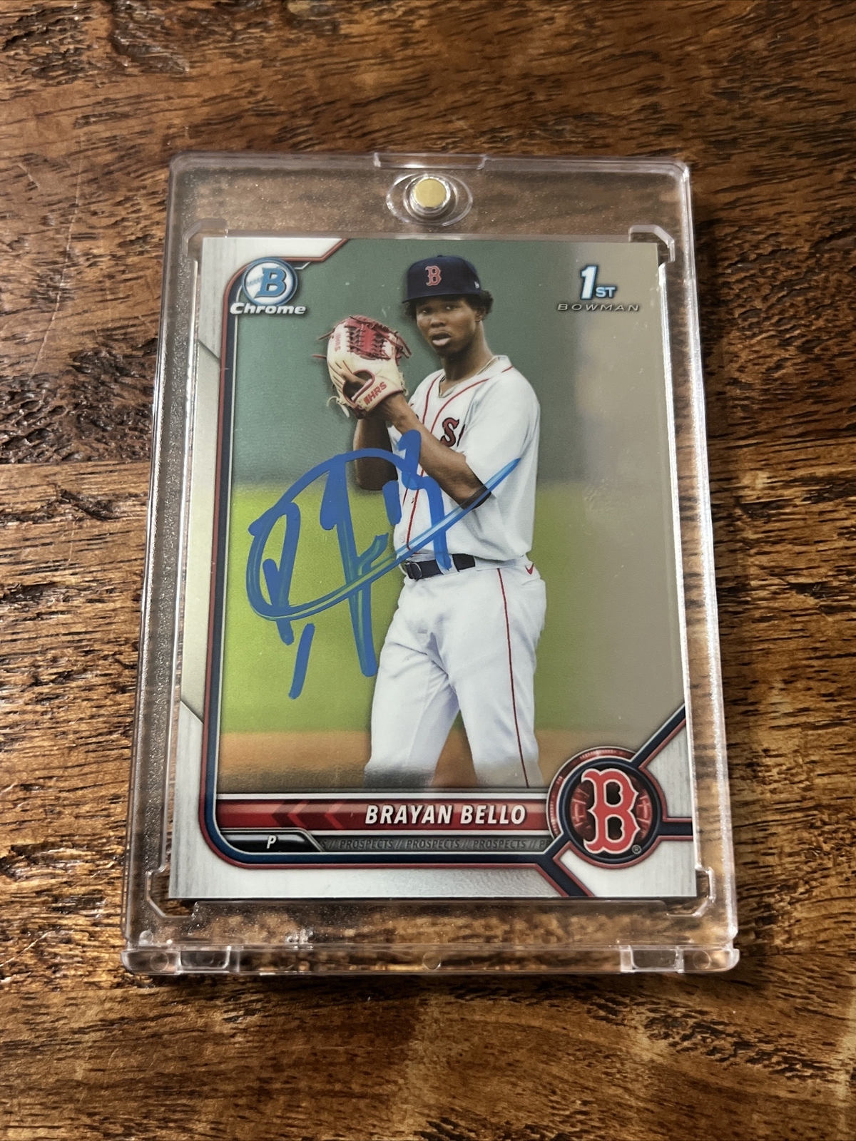 Brayan Bello IP Signed 1st Bowman Chrome Card Psa Dna Autographed Red Sox