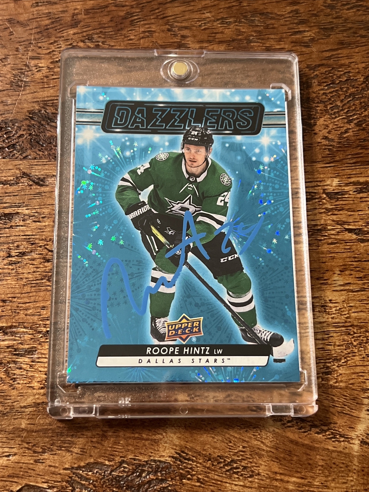 Roope Hintz IP Signed Upper Deck Dazzlers Card Psa Dna Stars Autographed