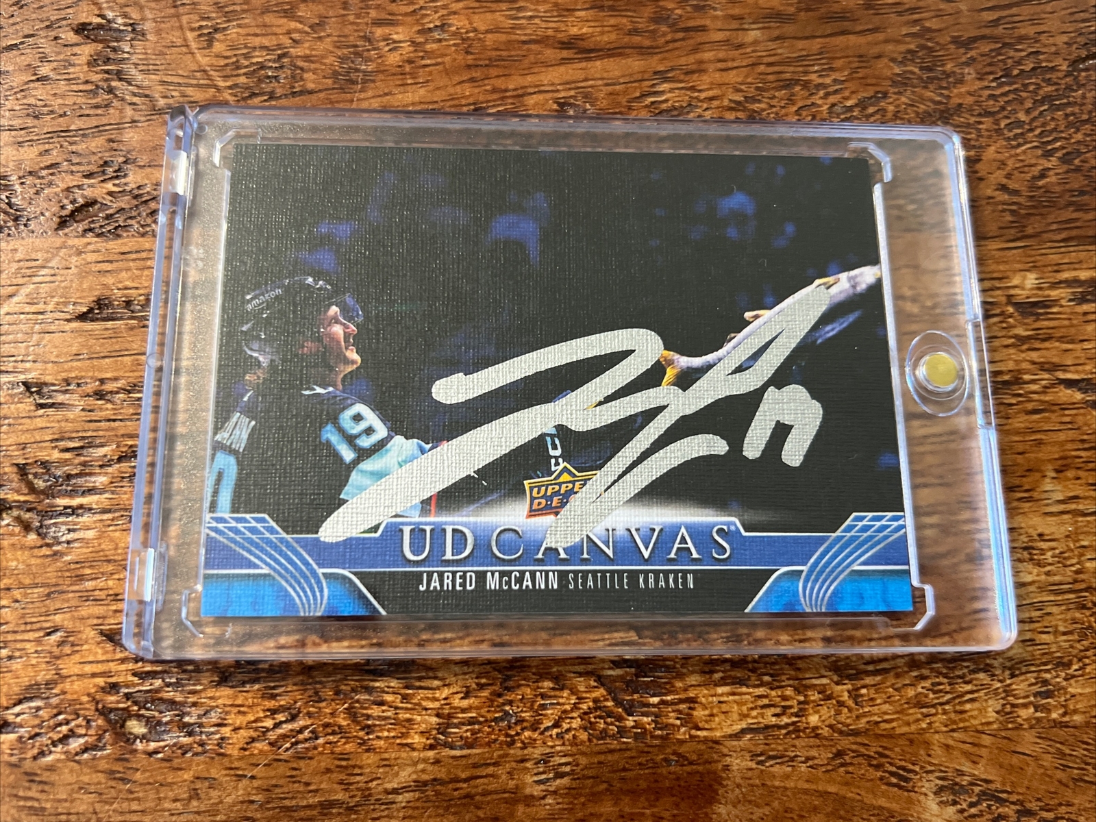 Jared McCann IP Signed Upper Deck Canvas Card PSA DNA  Autographed Kraken