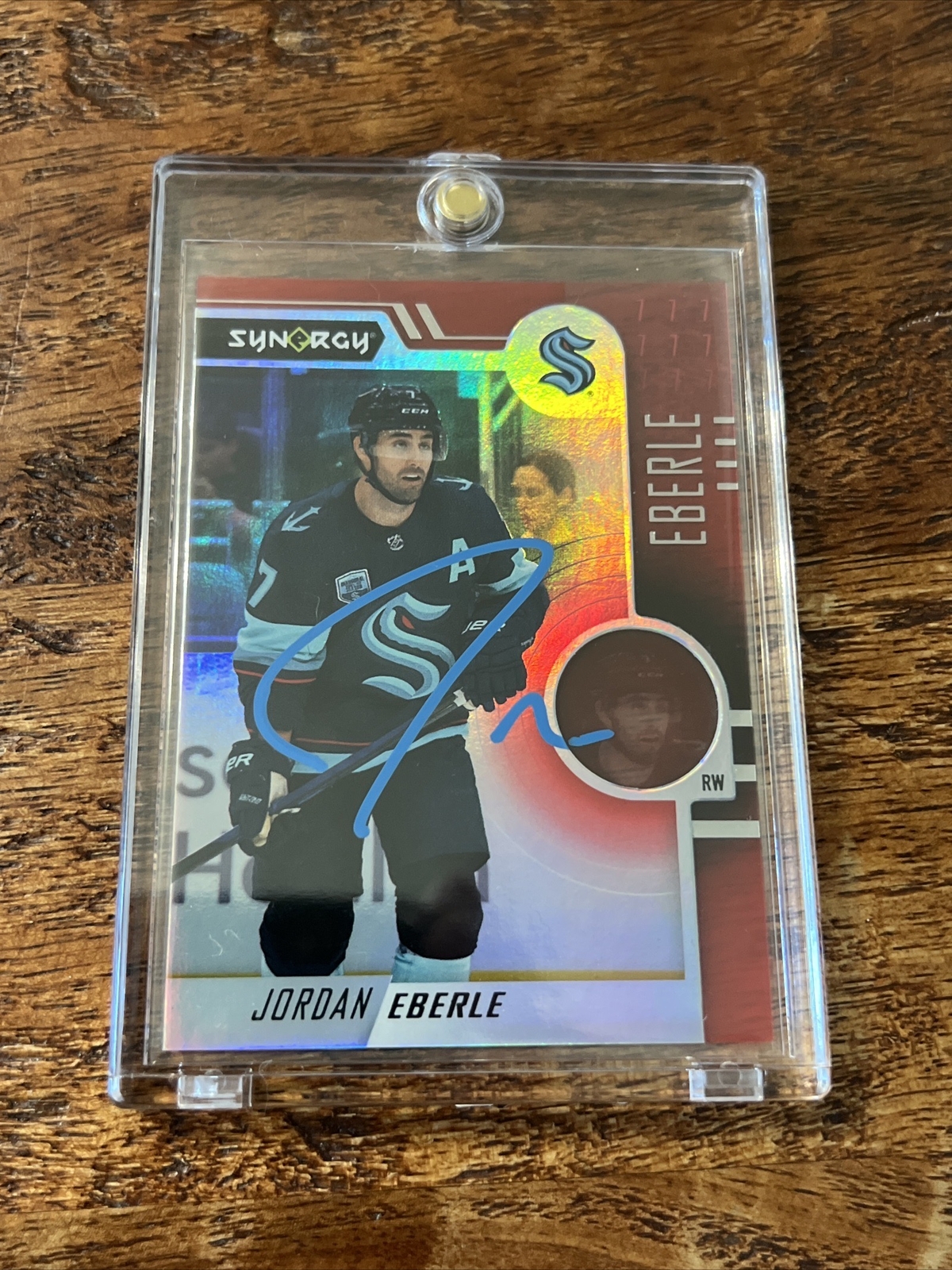 Jordan Eberle IP Signed Upper Deck Synergy Card PSA DNA Autographed Kraken