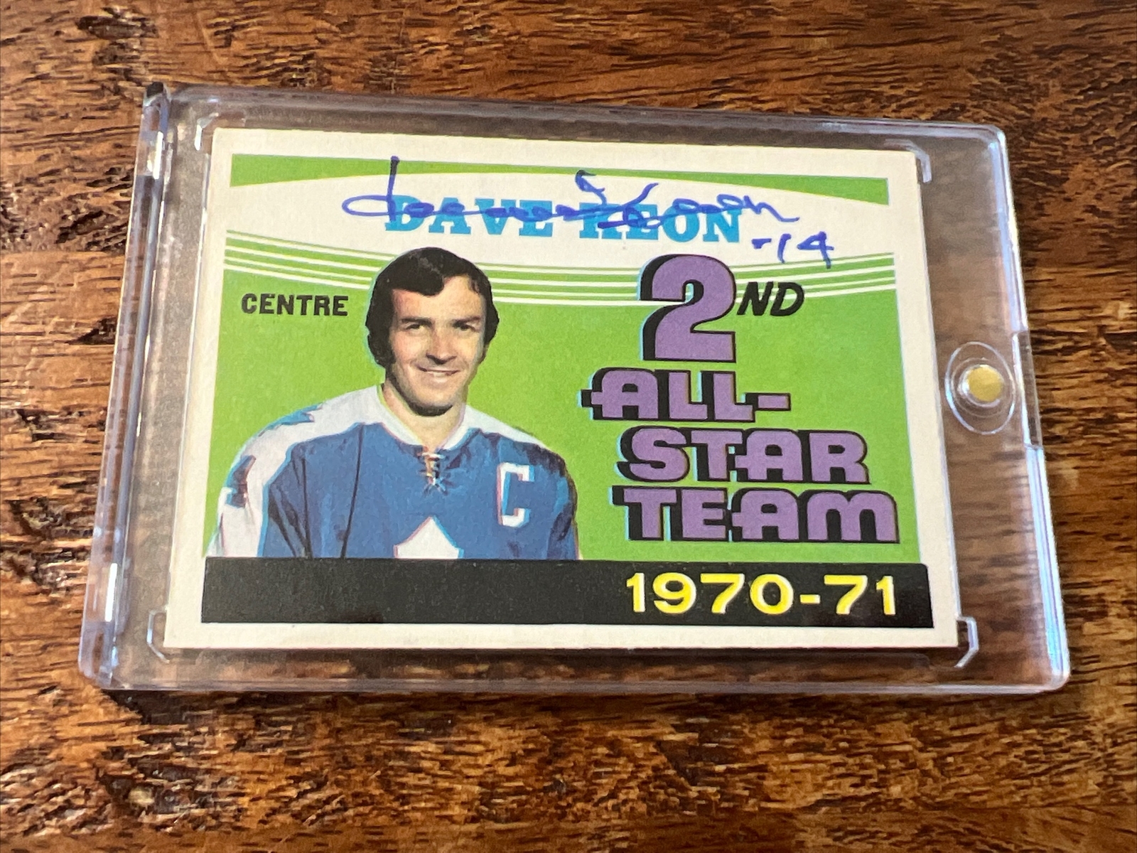 Dave Keon IP Signed O Pee Chee Card Psa Dna Autographed Maple Leafs