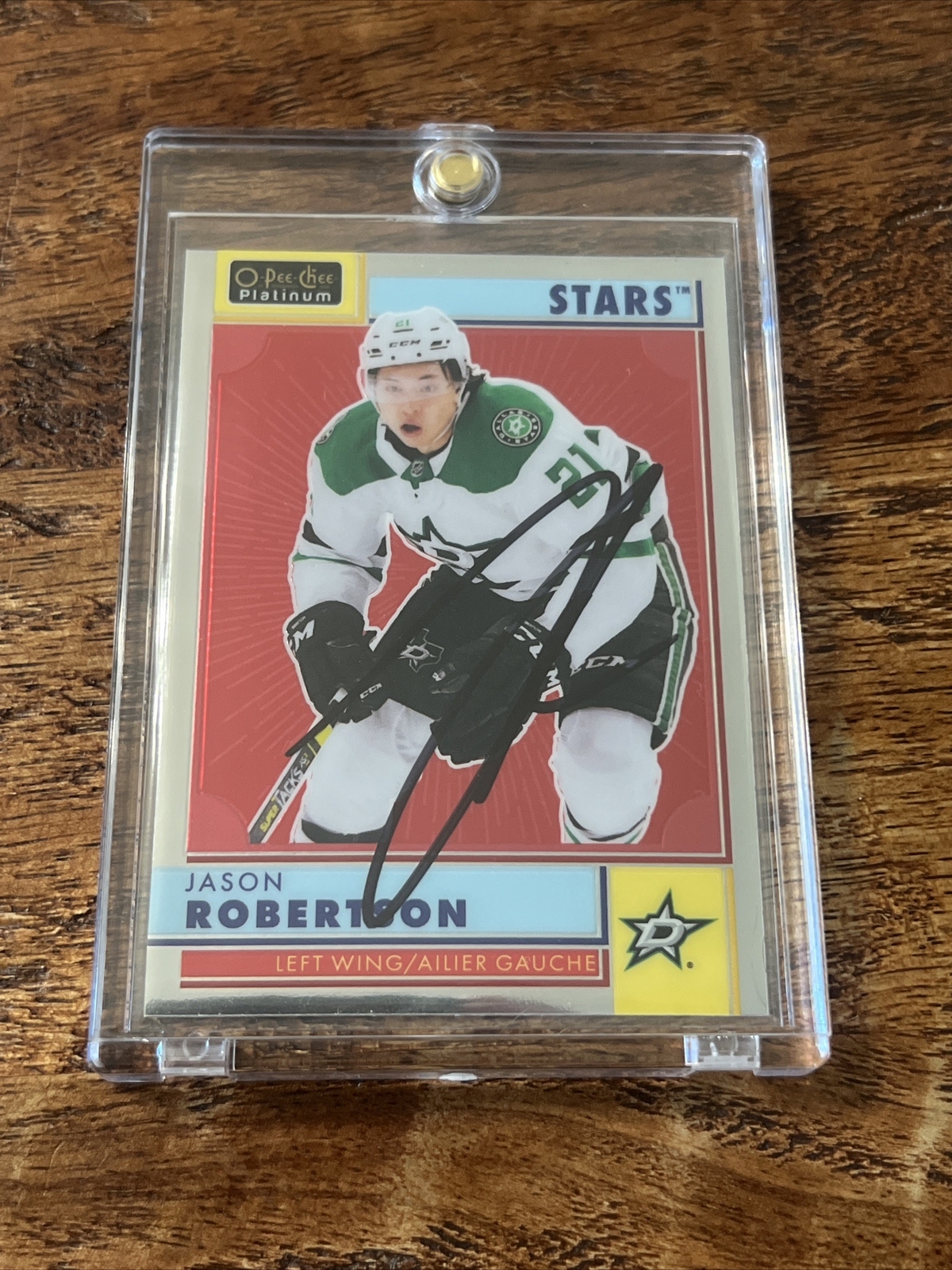 Jason Robertson IP Signed O Pee Chee Platinum Card Psa Dna Autographed Stars