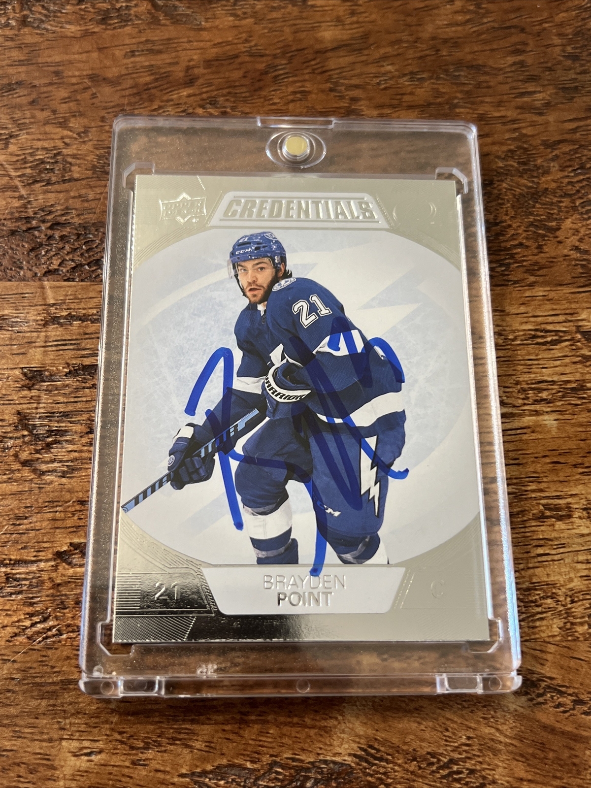 Brayden Point IP Signed Upper Deck Card PSA DNA Coa Autographed Lightning