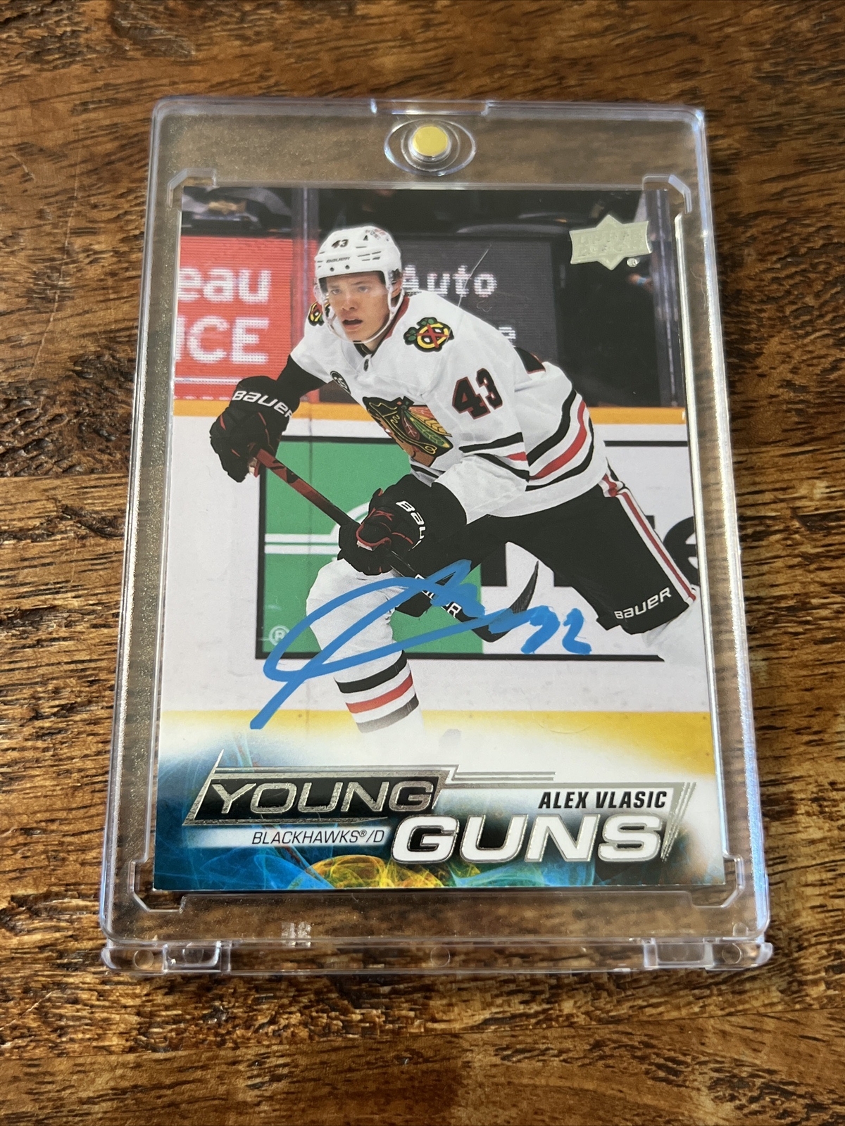 Alex Vlasic IP Signed UD Young Guns Card PSA DNA Coa Blackhawks Autographed