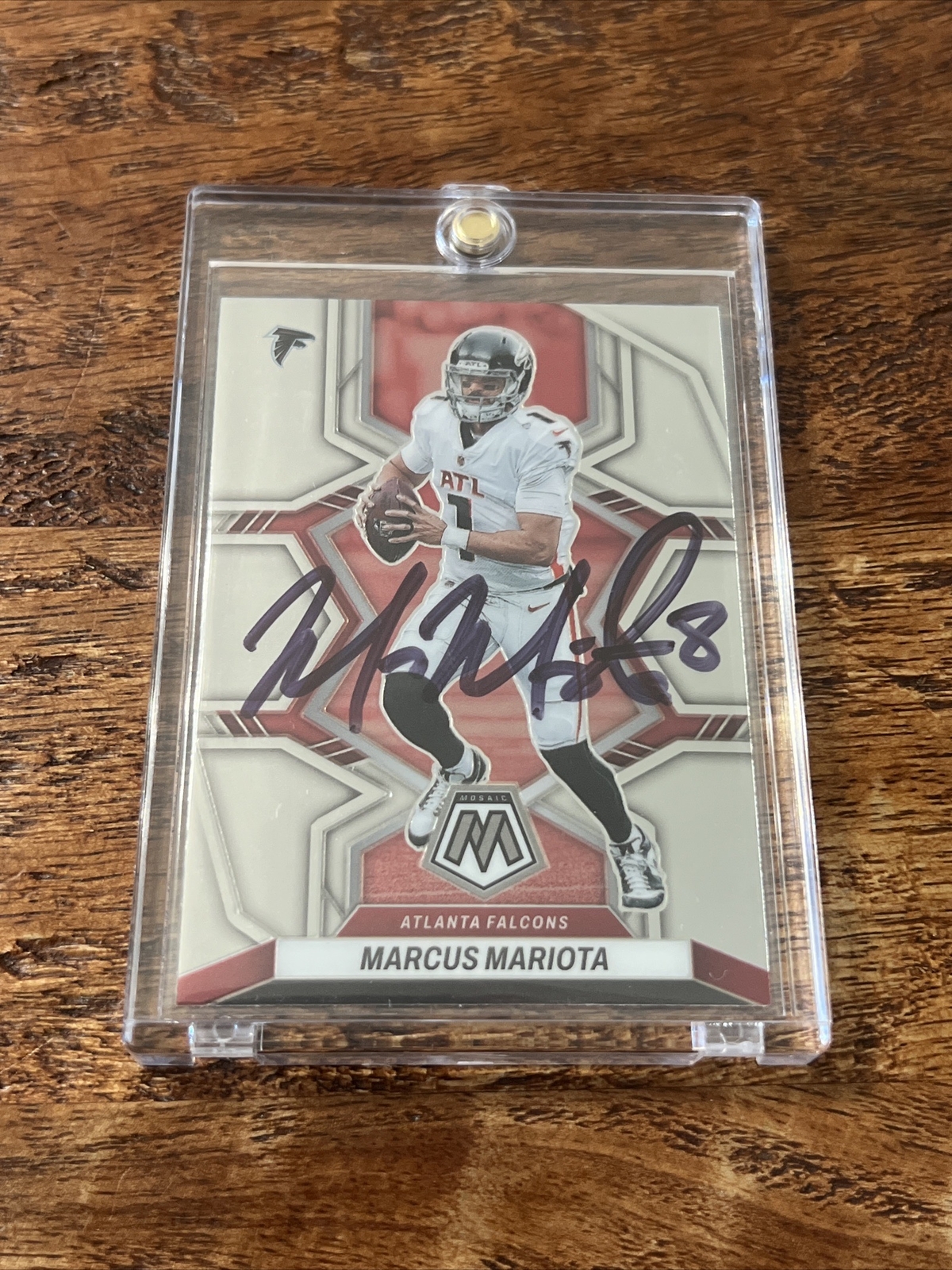 Marcus Mariota IP Signed Mosaic Card Psa Dna Autographed Falcons Oregon Ducks