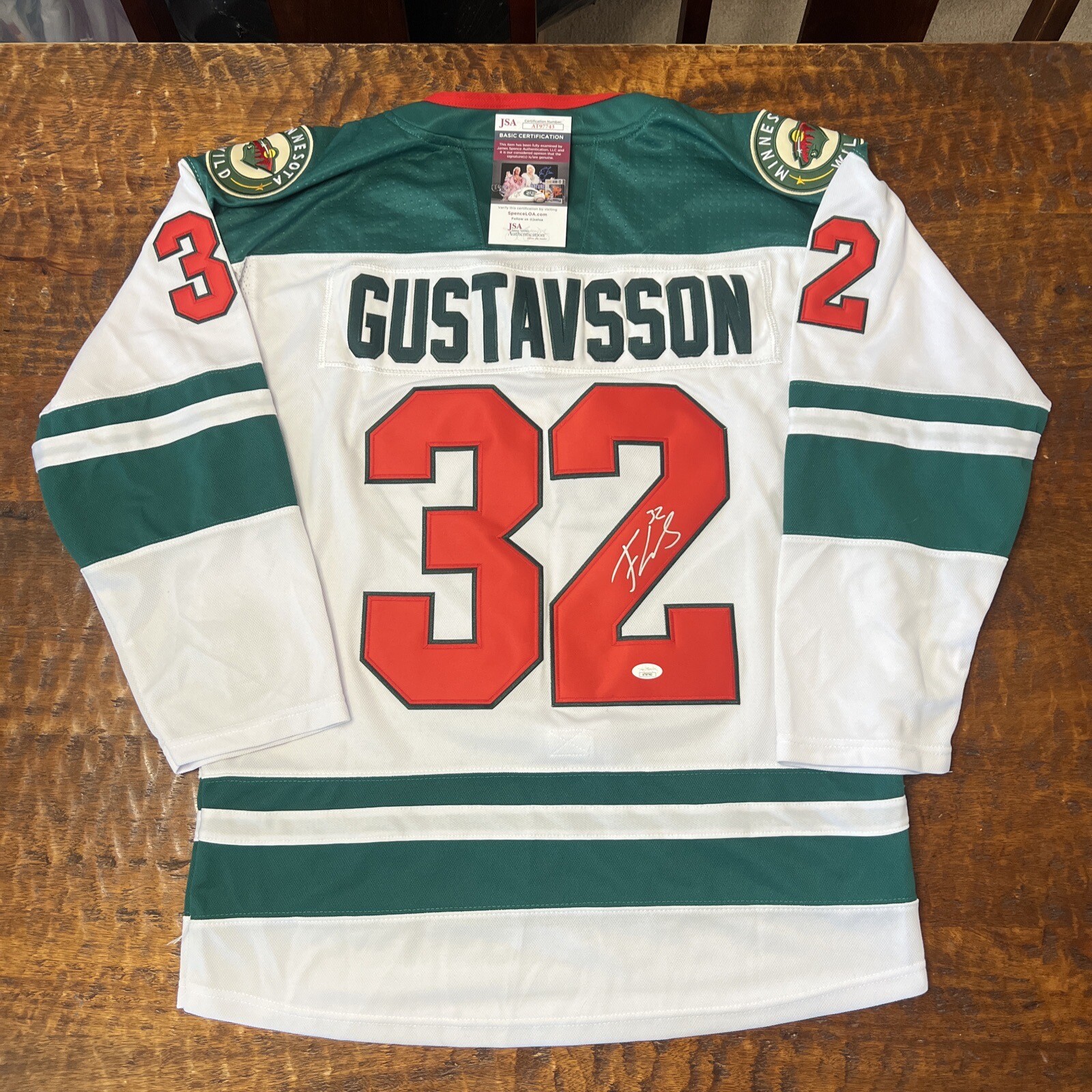 Filip Gustavsson Signed Minnesota Wild Jersey JSA Coa Autographed