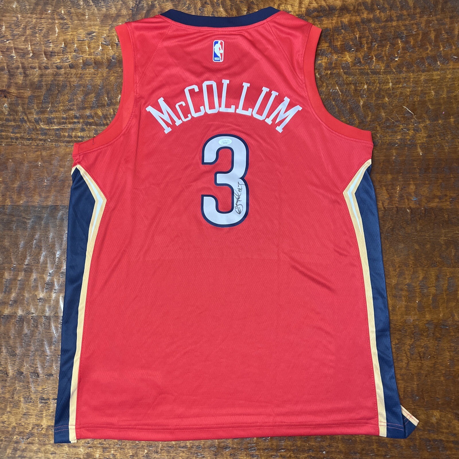 CJ McCollum Signed New Orleans Pelicans Jersey JSA Coa Autographed