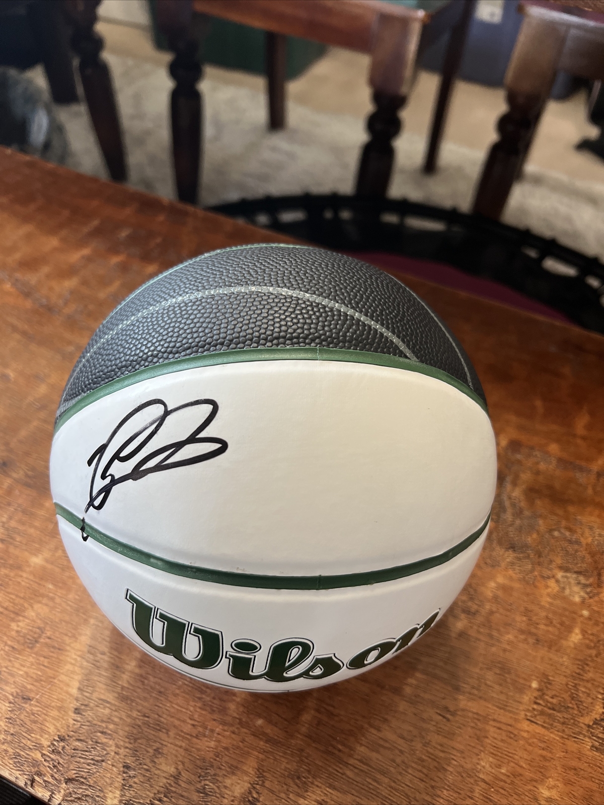George Hill Signed Wilson Mini Bucks Logo Basketball Psa Dna Coa Autographed