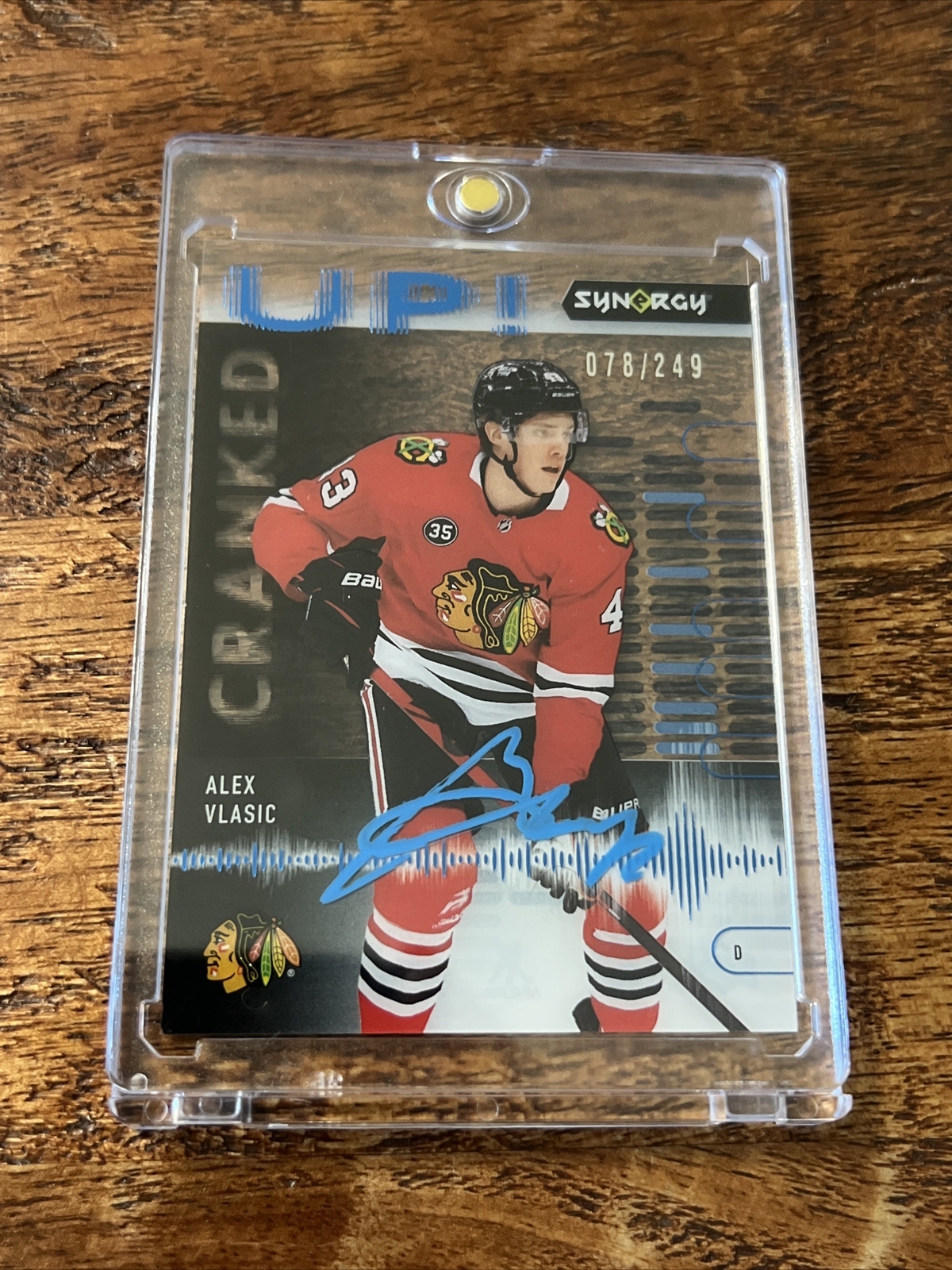 Alex Vlasic IP Signed UD Synergy Rookie Card PSA DNA Blackhawks Autographed