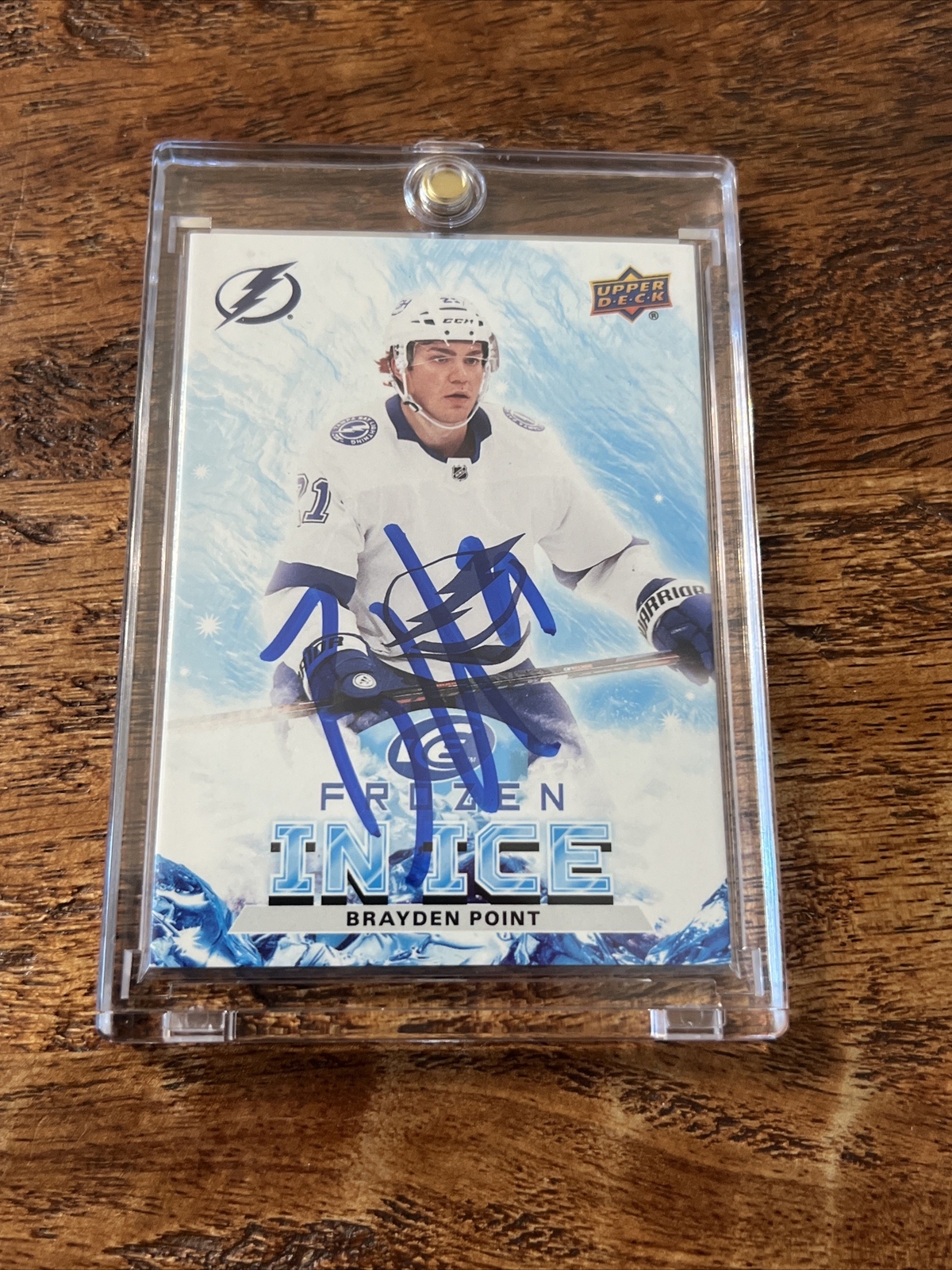 Brayden Point IP Signed Upper Deck Ice Card PSA DNA Autographed Lightning