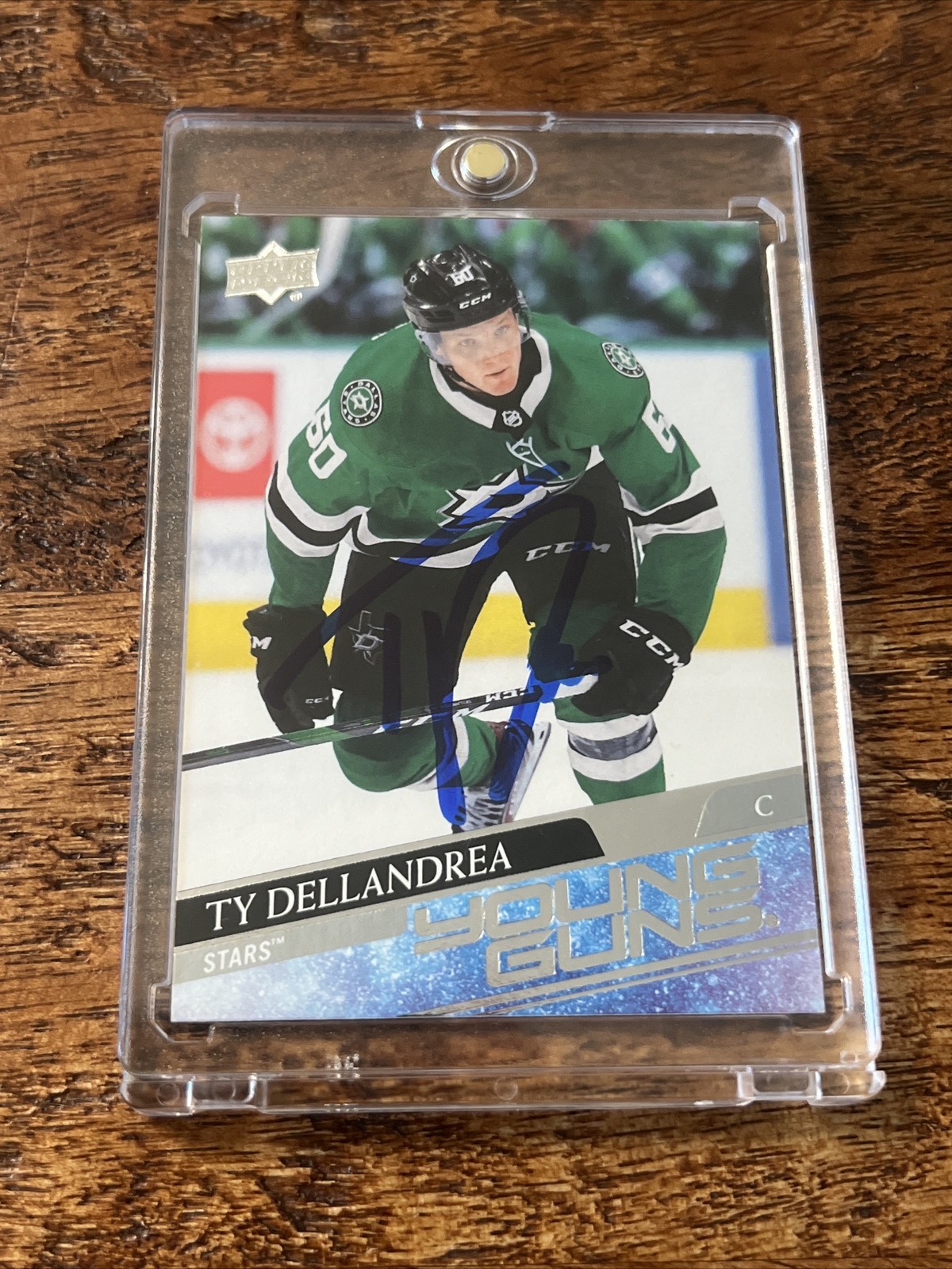 Ty Dellandrea IP Signed UD Young Guns Card PSA DNA Stars Autographed