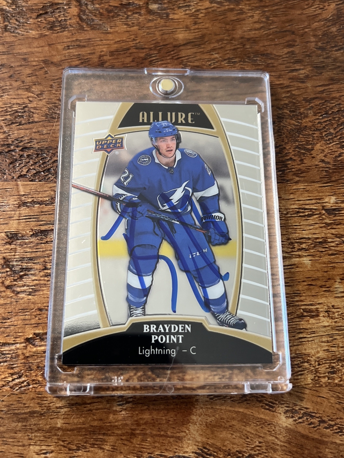 Brayden Point IP Signed Upper Deck Allure Card PSA DNA Autographed Lightning