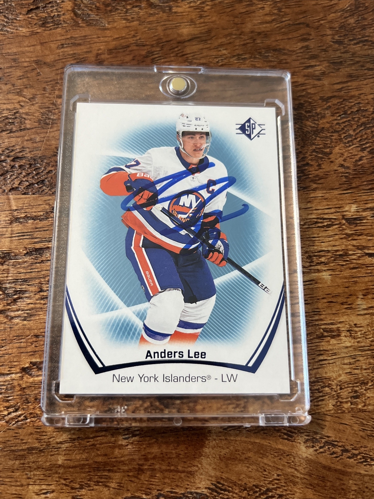 Anders Lee IP Signed Upper Deck SP Card PSA DNA Autographed Islanders