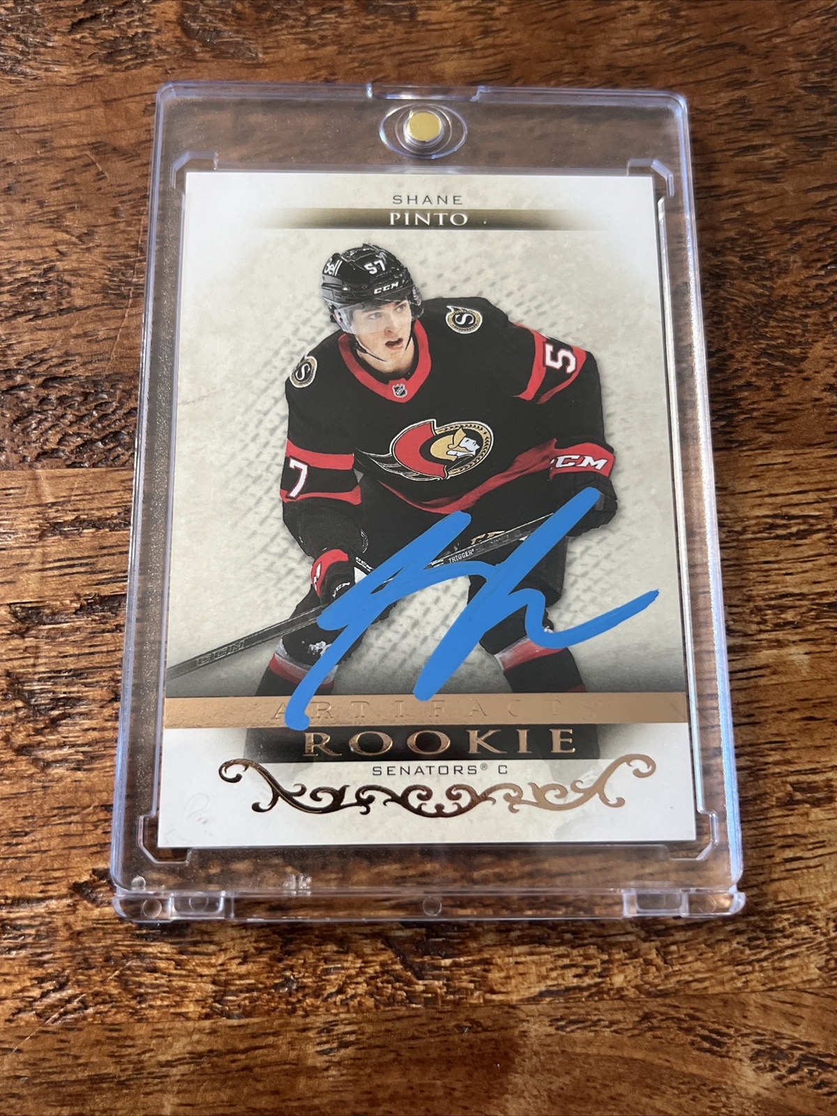 Shane Pinto IP Signed Upper Deck Artifacts RC Card JSA Coa Senators Autographed