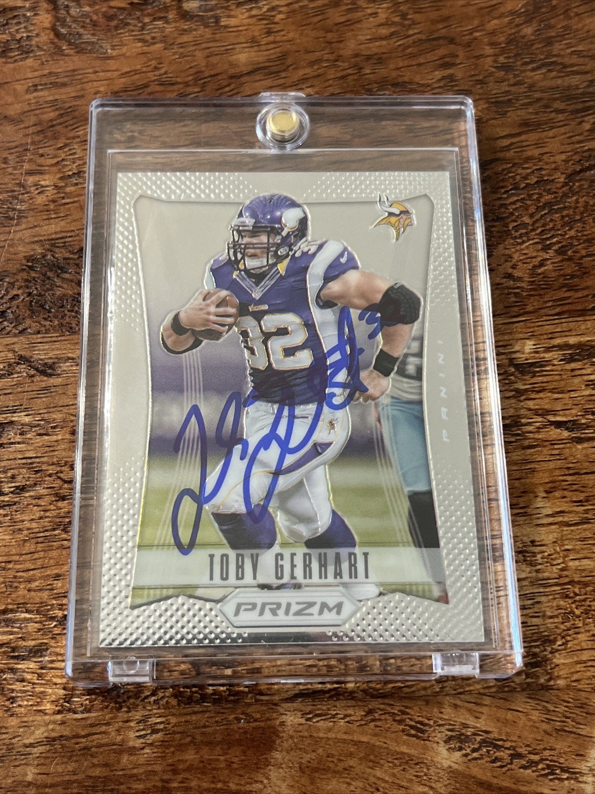 Toby Gerhart IP Signed Prizm Card JSA Coa Vikings Autographed