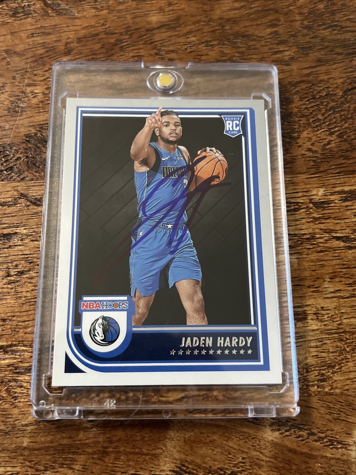 Jaden Hardy IP Signed NBA Hoops Rookie Card Psa Dna Autographed Mavericks
