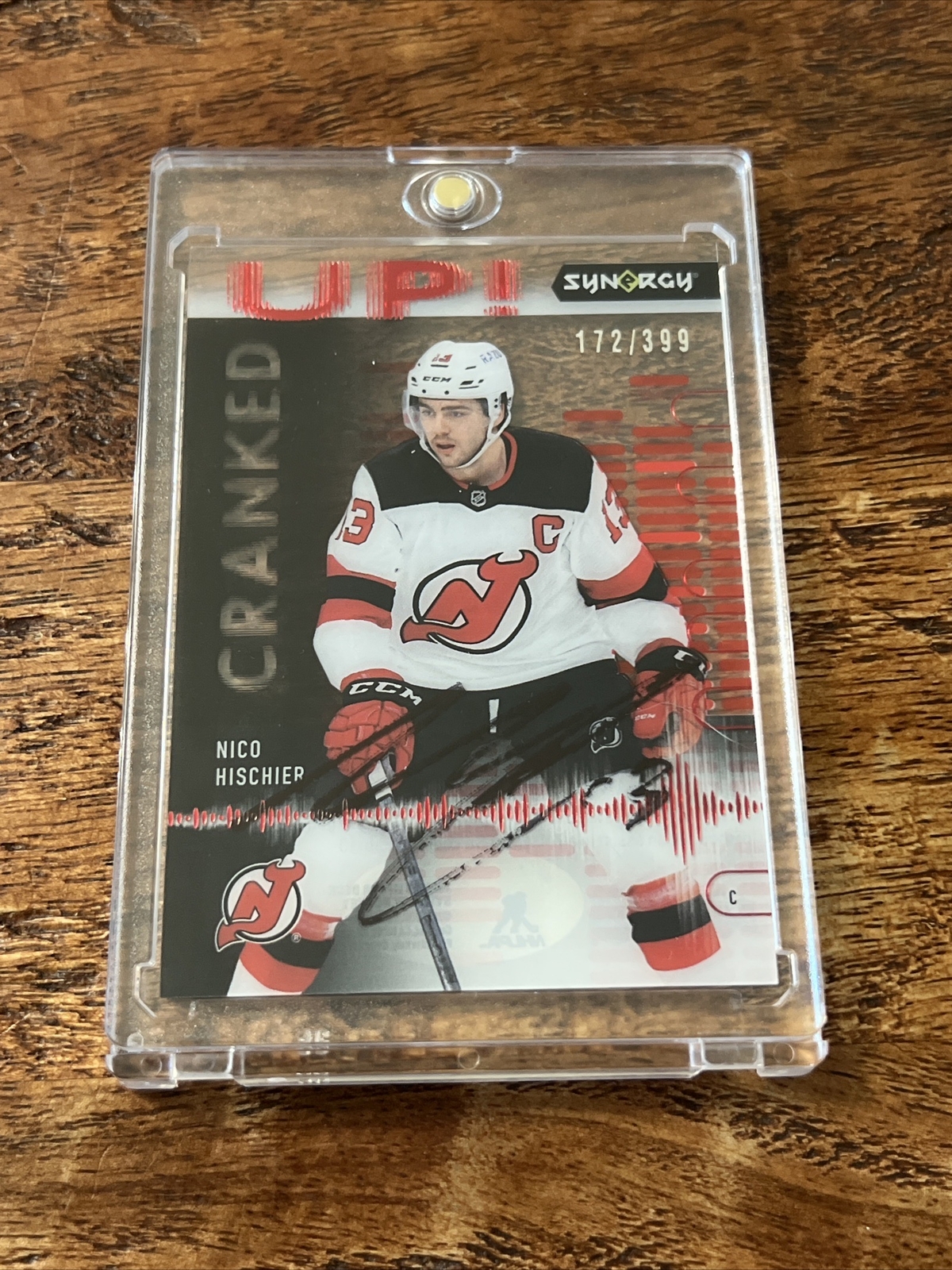 Nico Hischier IP Signed Upper Deck Synergy Card JSA Coa Autographed Devils
