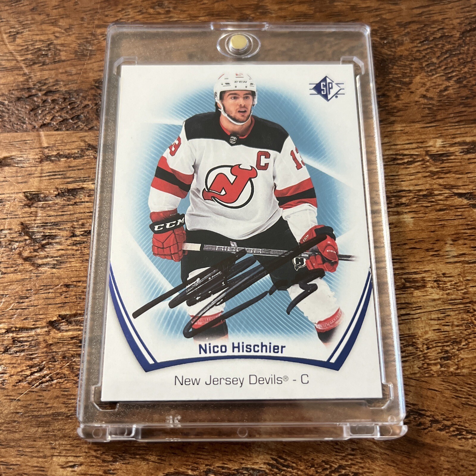 Nico Hischier IP Signed Upper Deck SP Card JSA Coa Autographed Devils