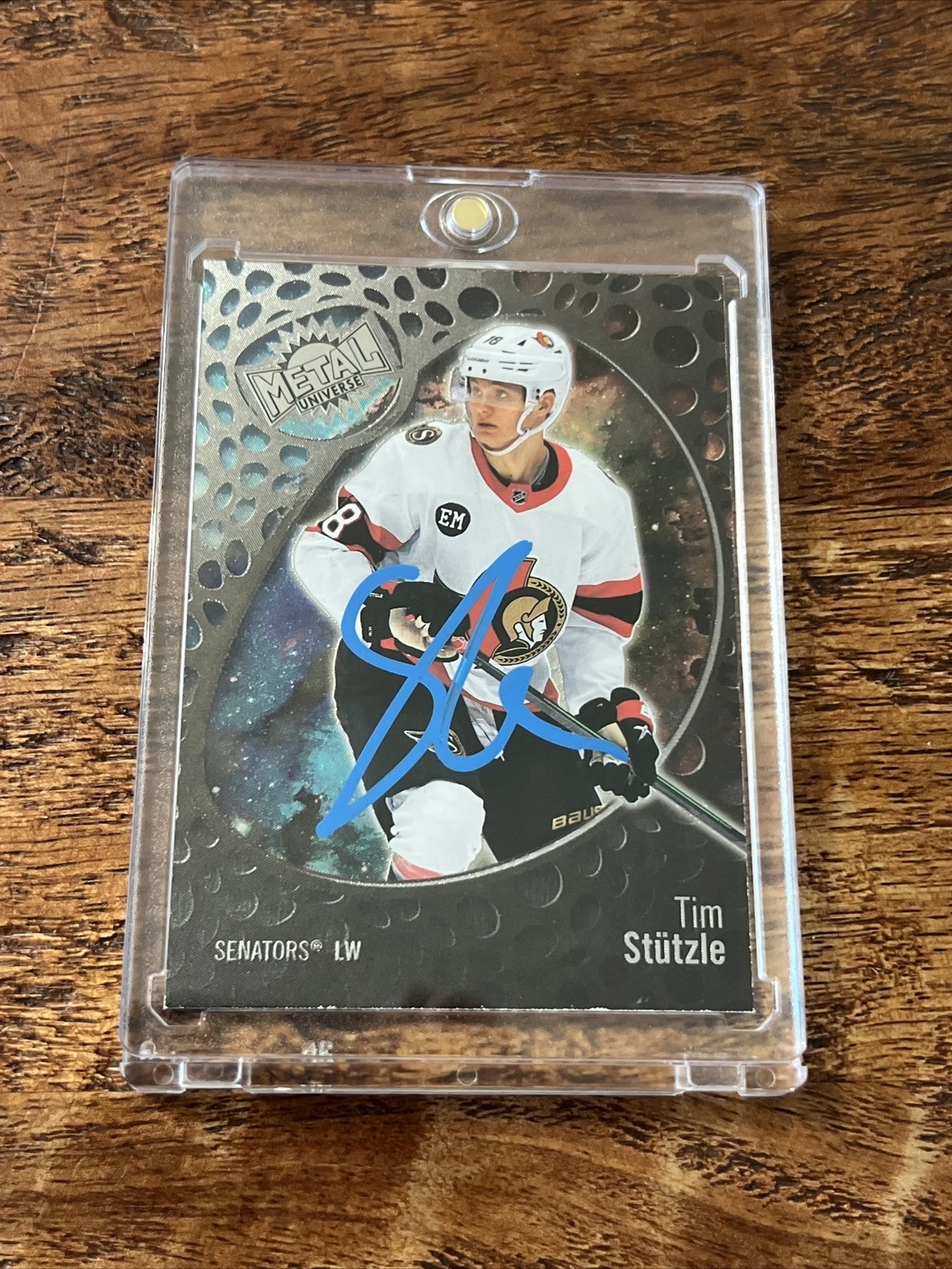 Tim Stutzle IP Signed Skybox Metal Universe Card JSA Coa Autographed Senators