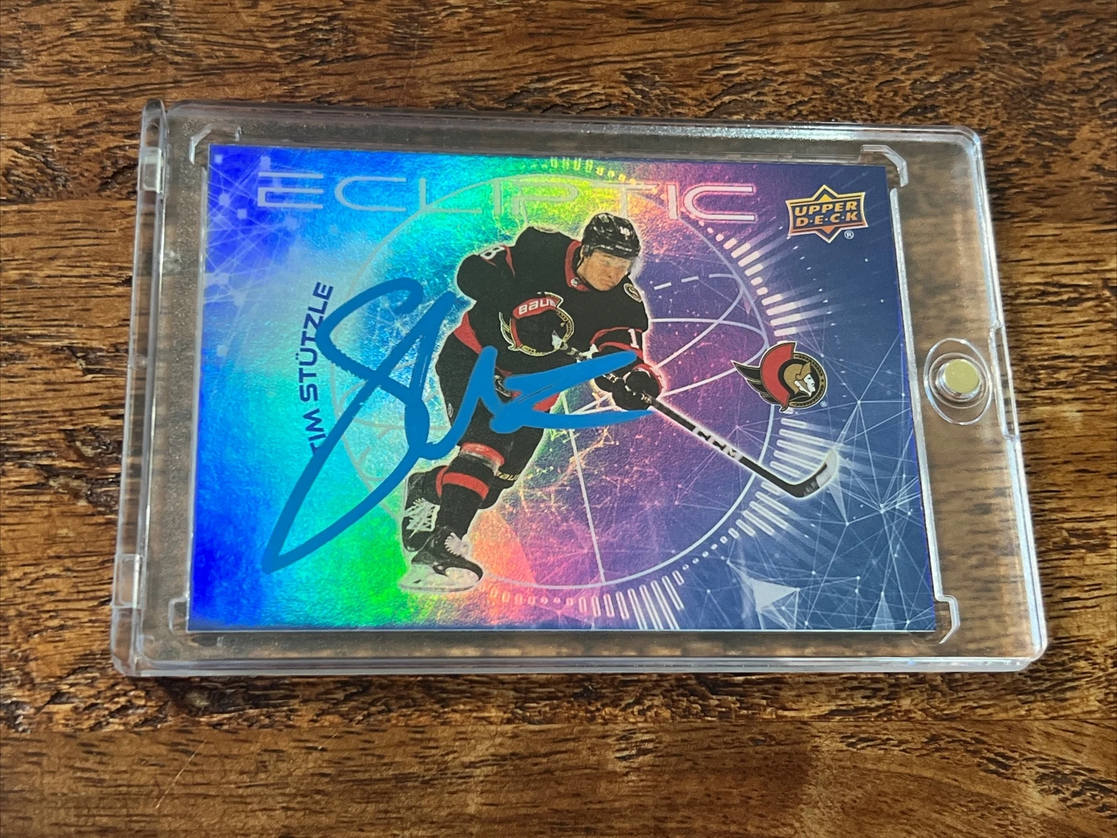 Tim Stutzle IP Signed Upper Deck Ecliptic Card JSA Coa Autographed Senators
