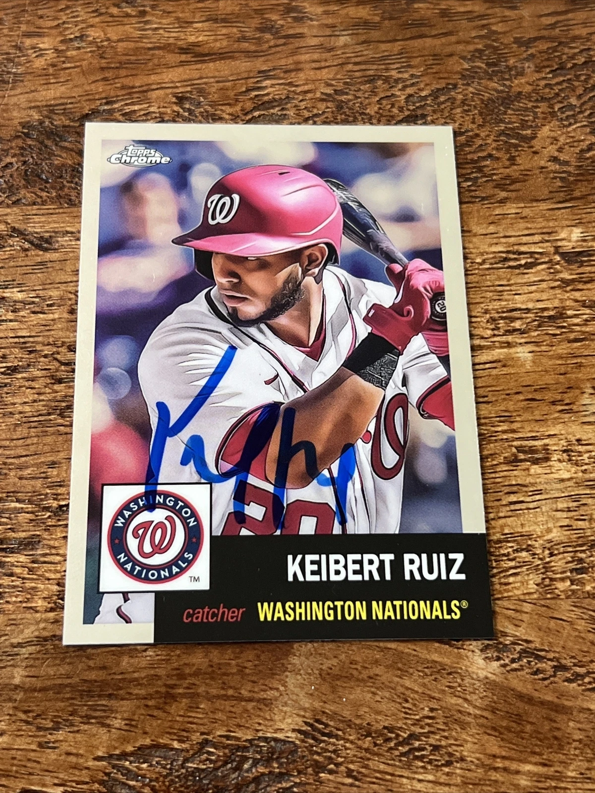 KEIBERT RUIZ IP Signed 2022 Topps Chrome Platinum Anniversary Card Nationals