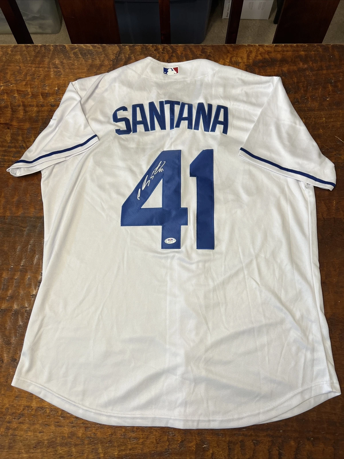 Carlos Santana Signed Kansas City Royals Jersey PSA DNA Coa Autographed