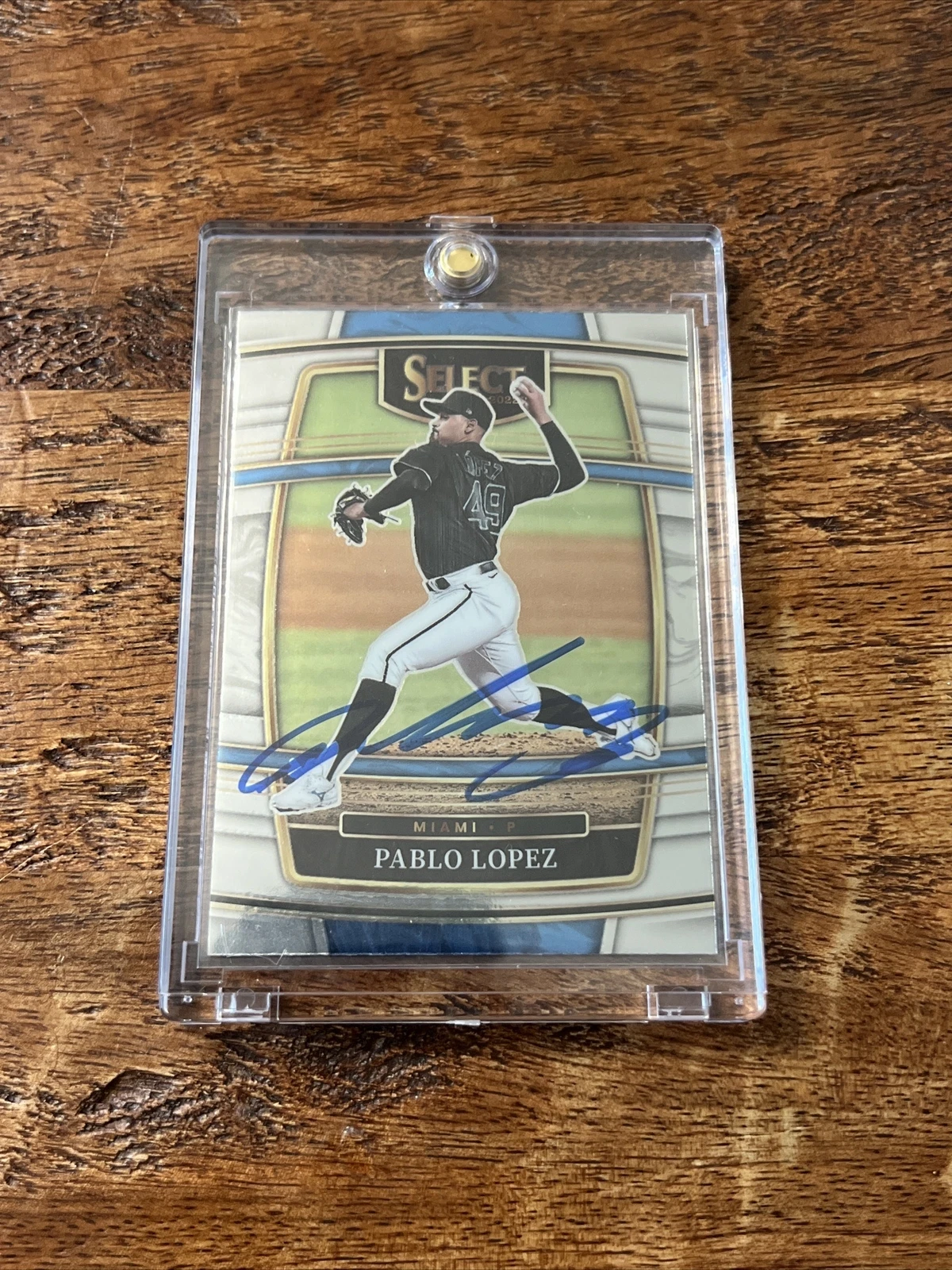 Pablo Lopez IP Signed Panini Select Card Psa Dna Coa Marlins Autographed