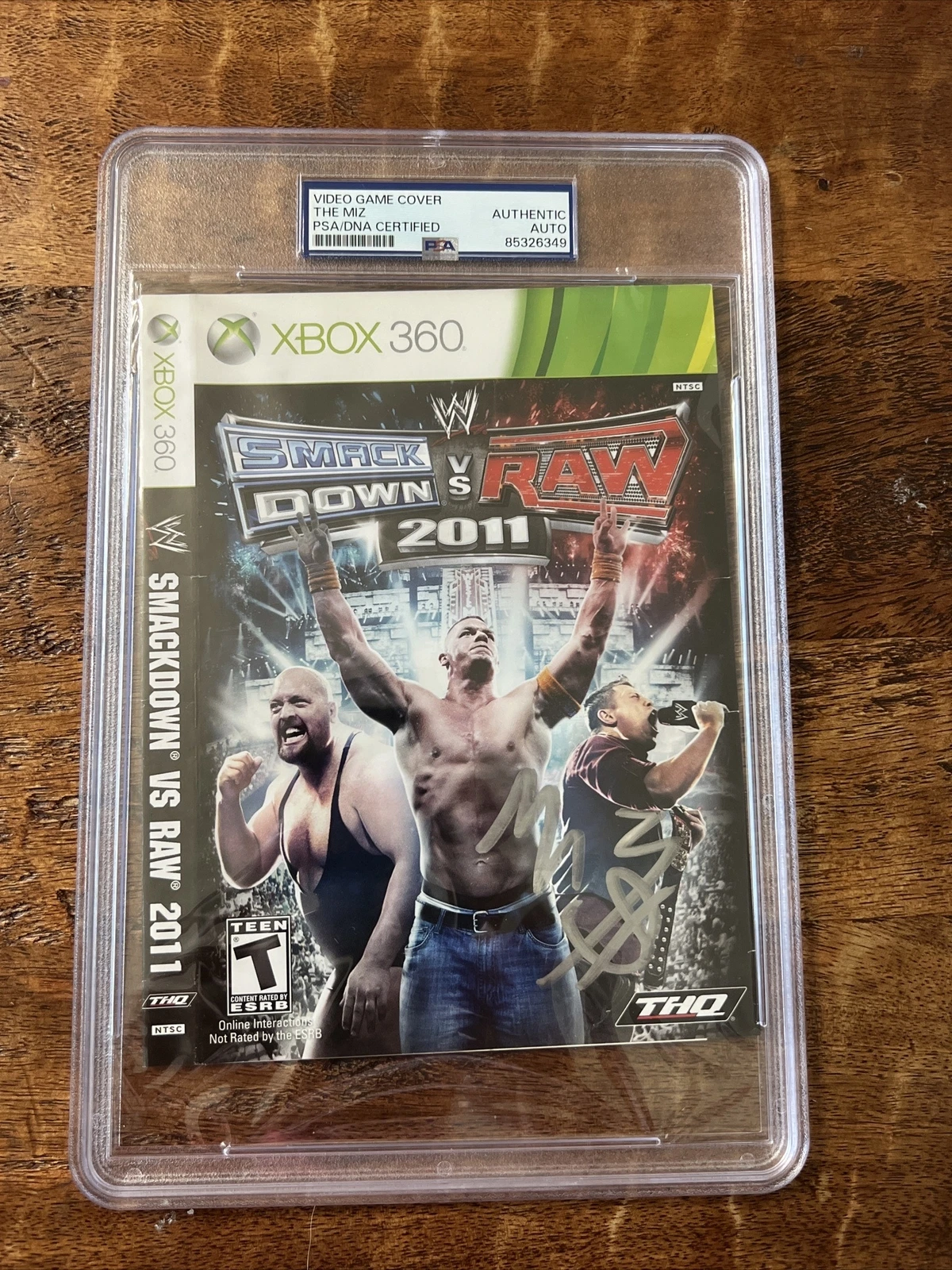 The Miz Signed WWE Smackdown Vs Raw Xbox Video Game PSA/DNA Slab Autographed