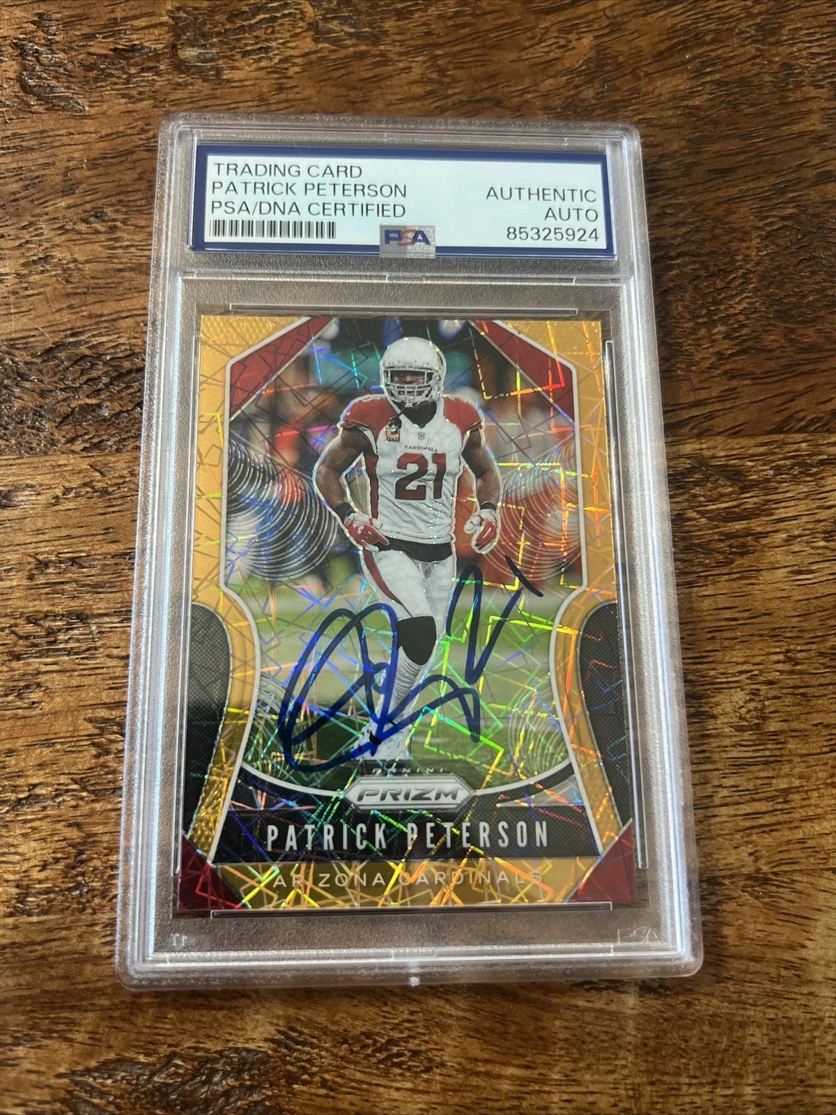Patrick Peterson IP Signed Prizm Card PSA DNA Coa Slab Cardinals Autographed