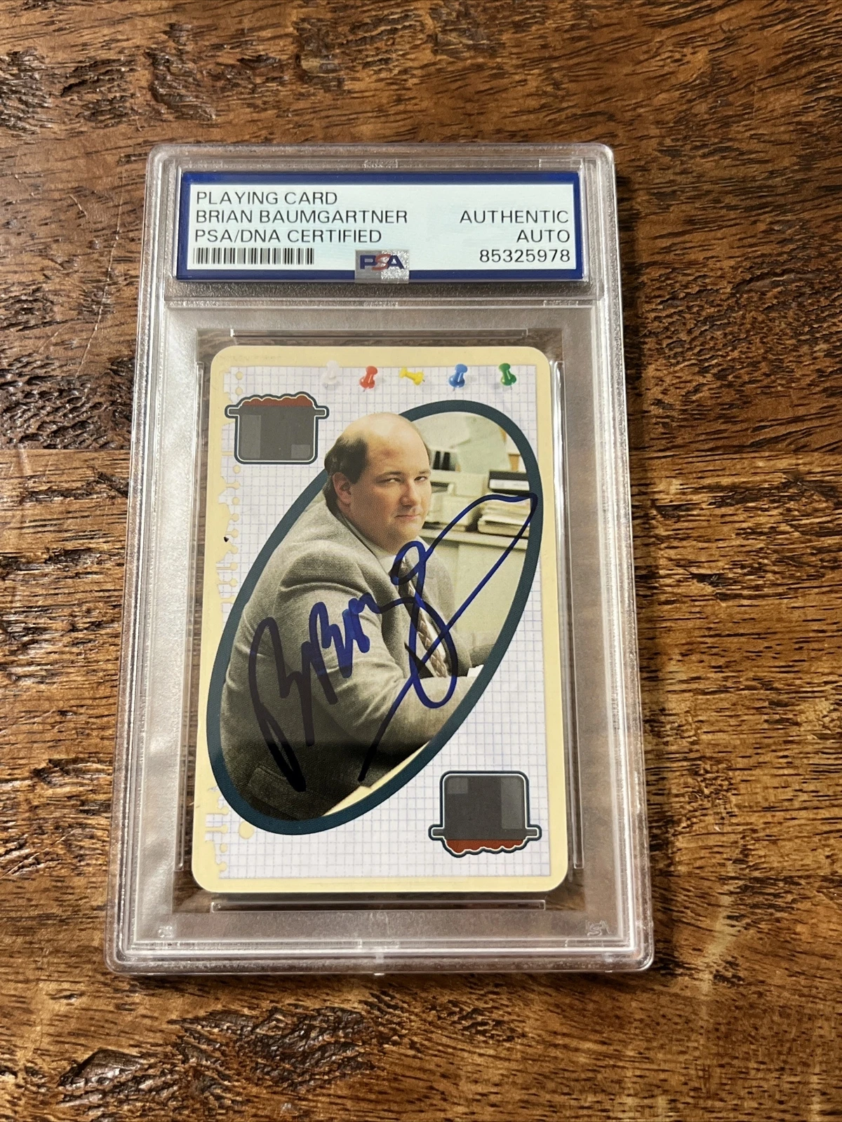 Brian Baumgartner IP Signed Uno Card PSA DNA Coa Slab Autographed The Office