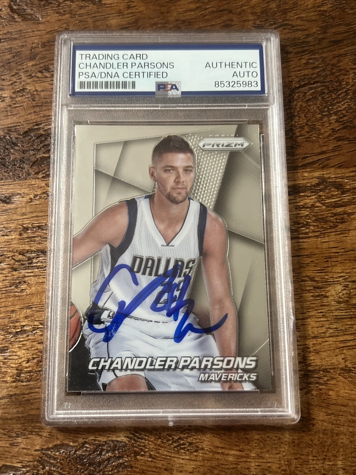 Chandler Parsons IP Signed Prizm Card PSA DNA Coa Slab Mavericks Autographed