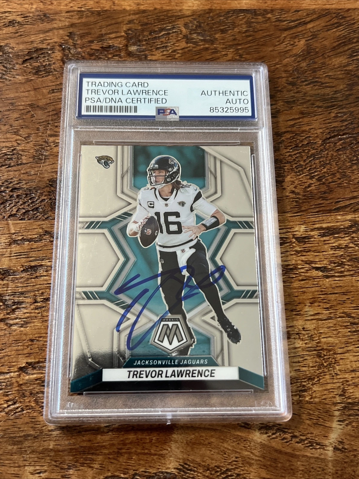 Trevor Lawrence IP Signed Mosaic Card PSA DNA Coa Slab Jaguars Autographed