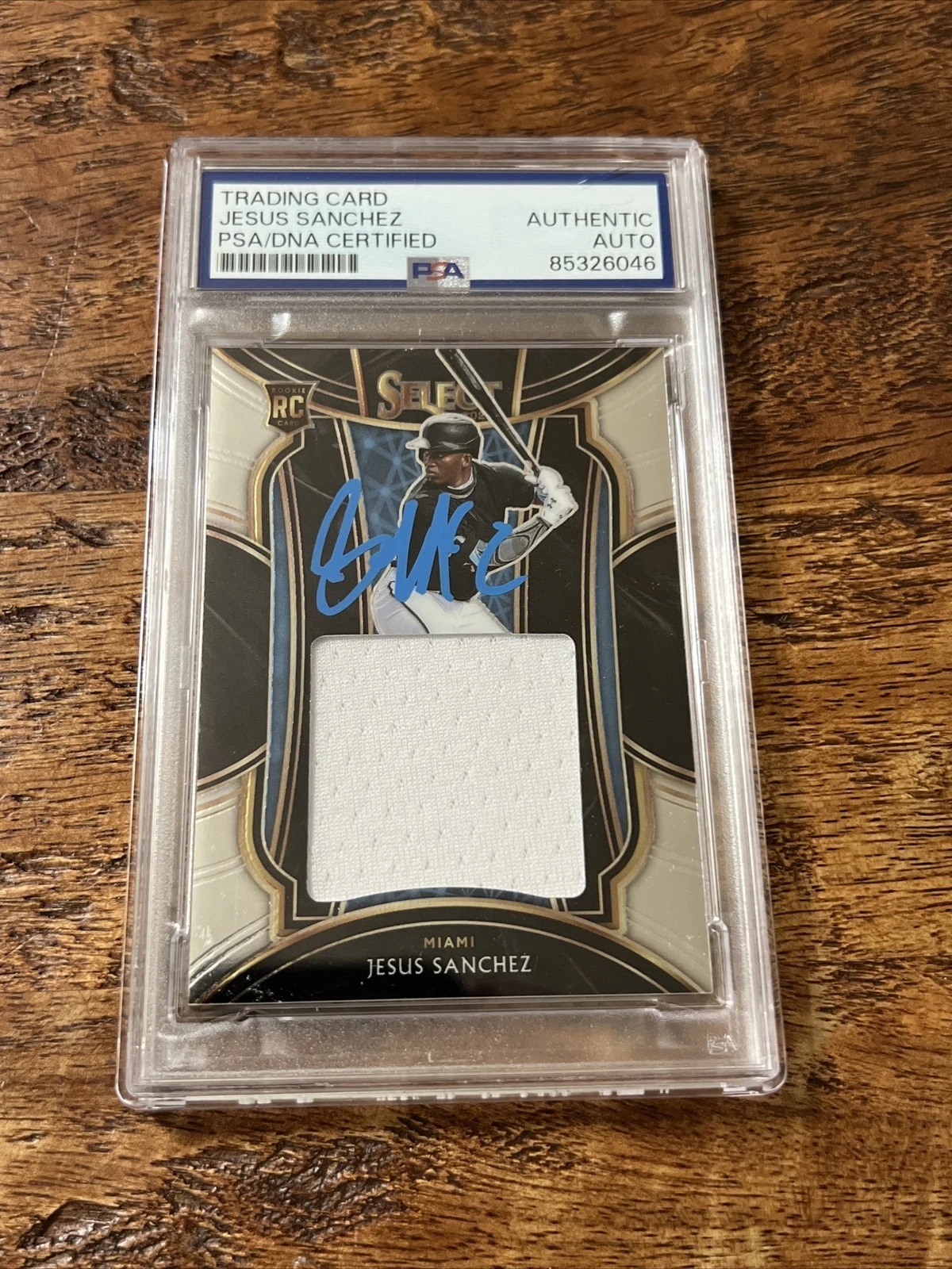 Jesus Sanchez IP Signed Select Game Jersey RC Card PSA DNA Coa Slab Autographed