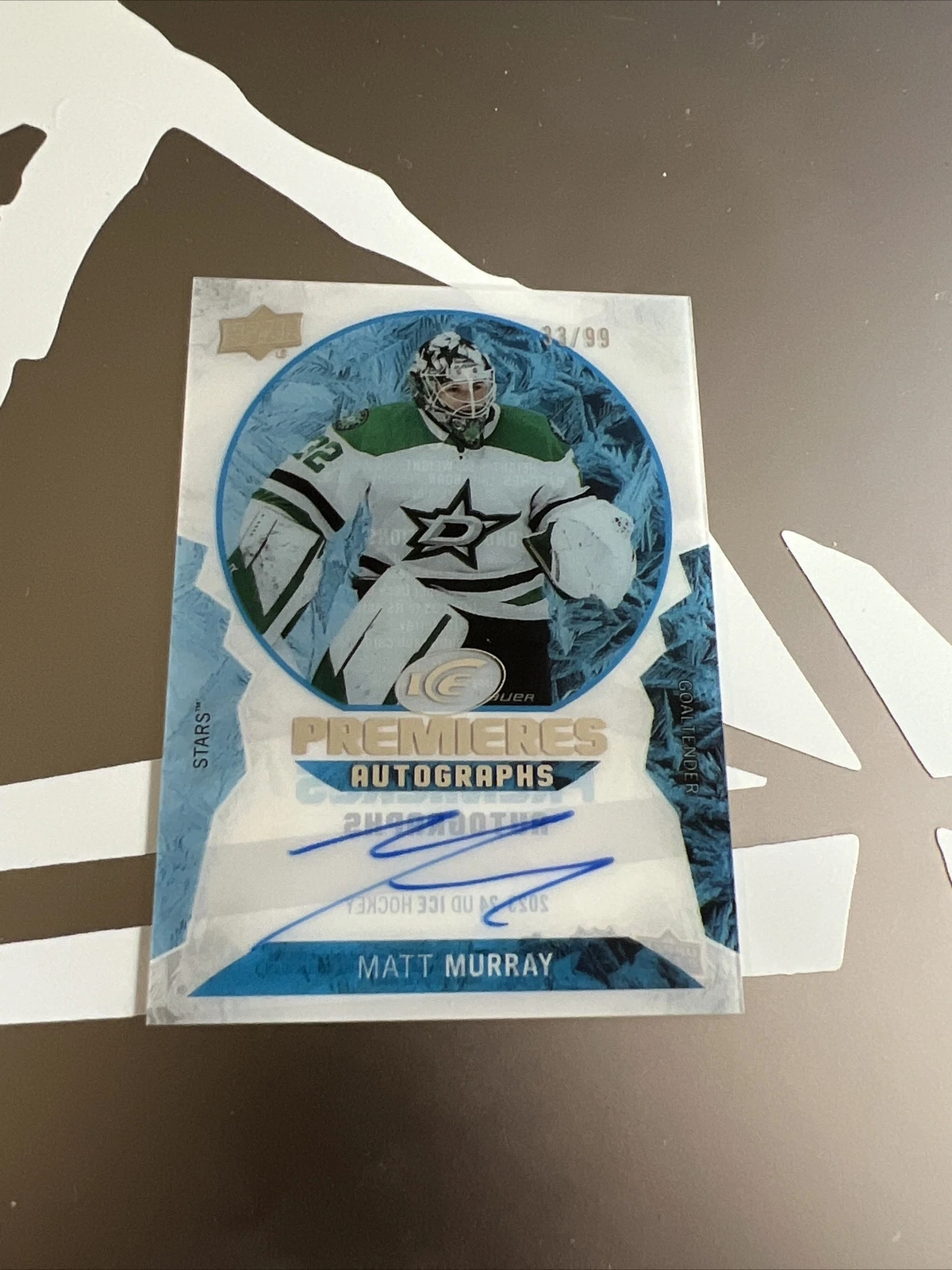 2023-24 UPPER DECK ICE PREMIERES AUTOGRAPHS Matt Murray 33/99 Stars Auto