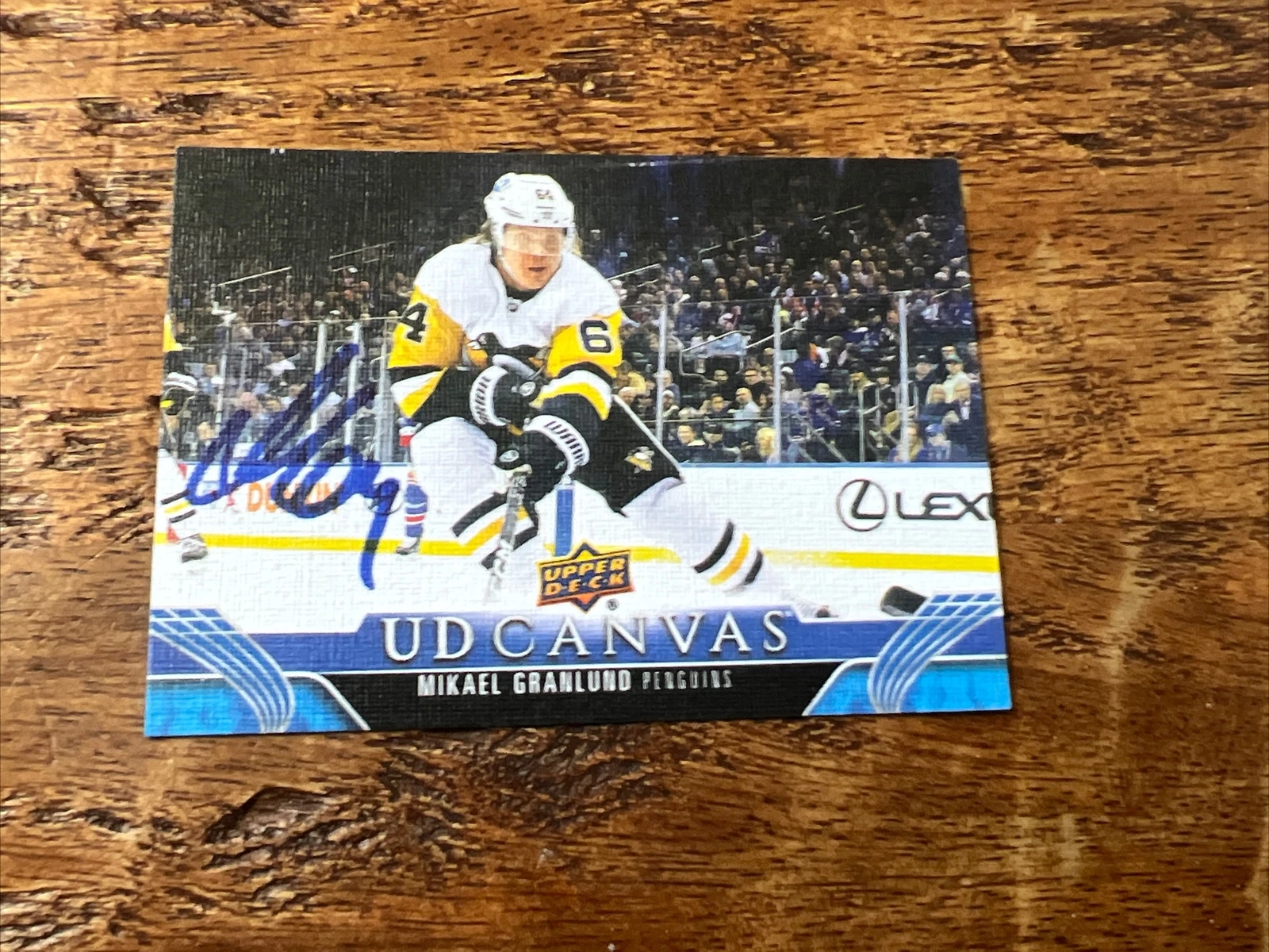 Mikael Granlund IP Signed 2023-24 Upper Deck UD Canvas Card Penguins Autographed