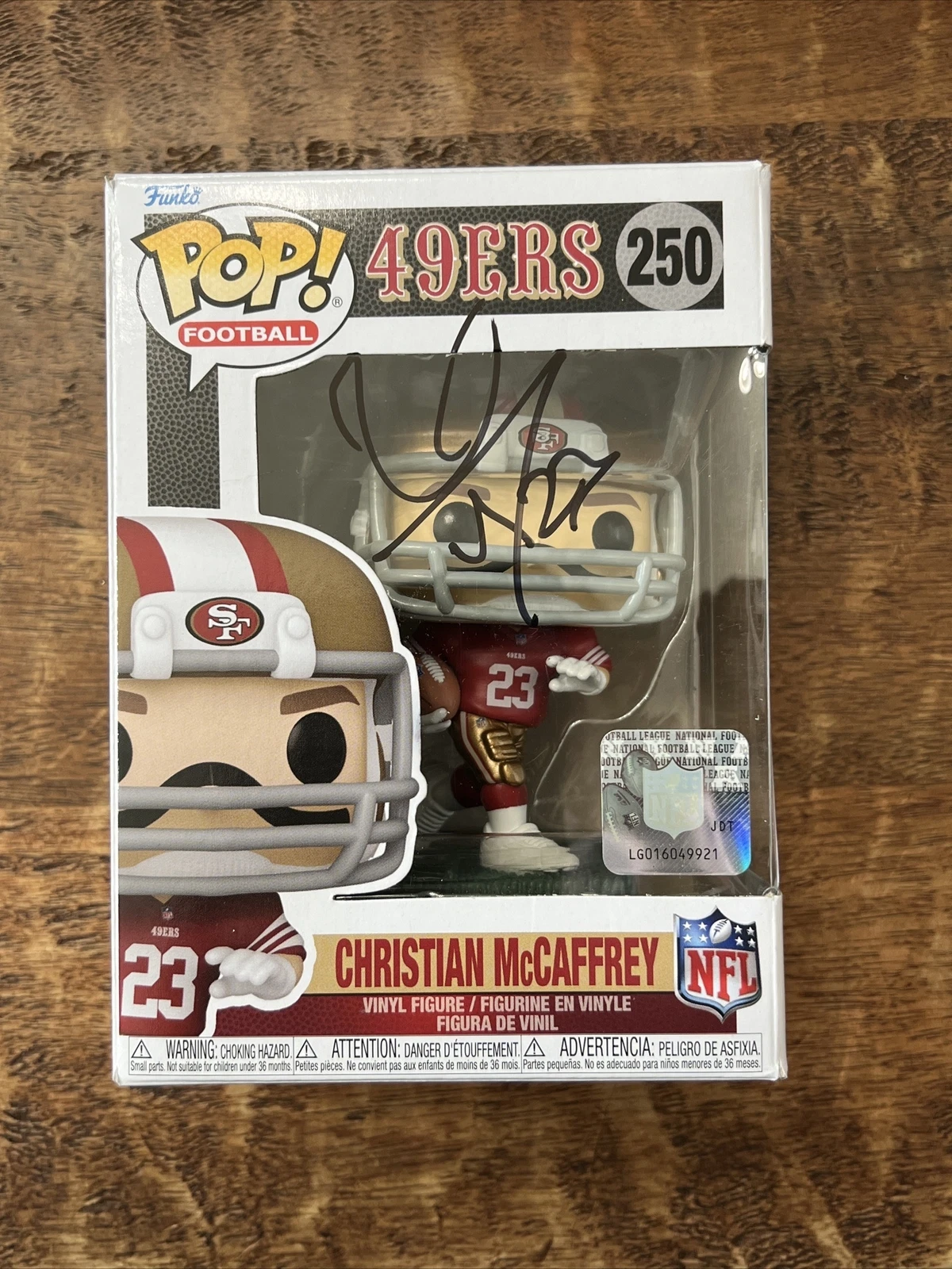 Christian McCaffrey Signed Funko POP JSA Coa Autographed 49ers