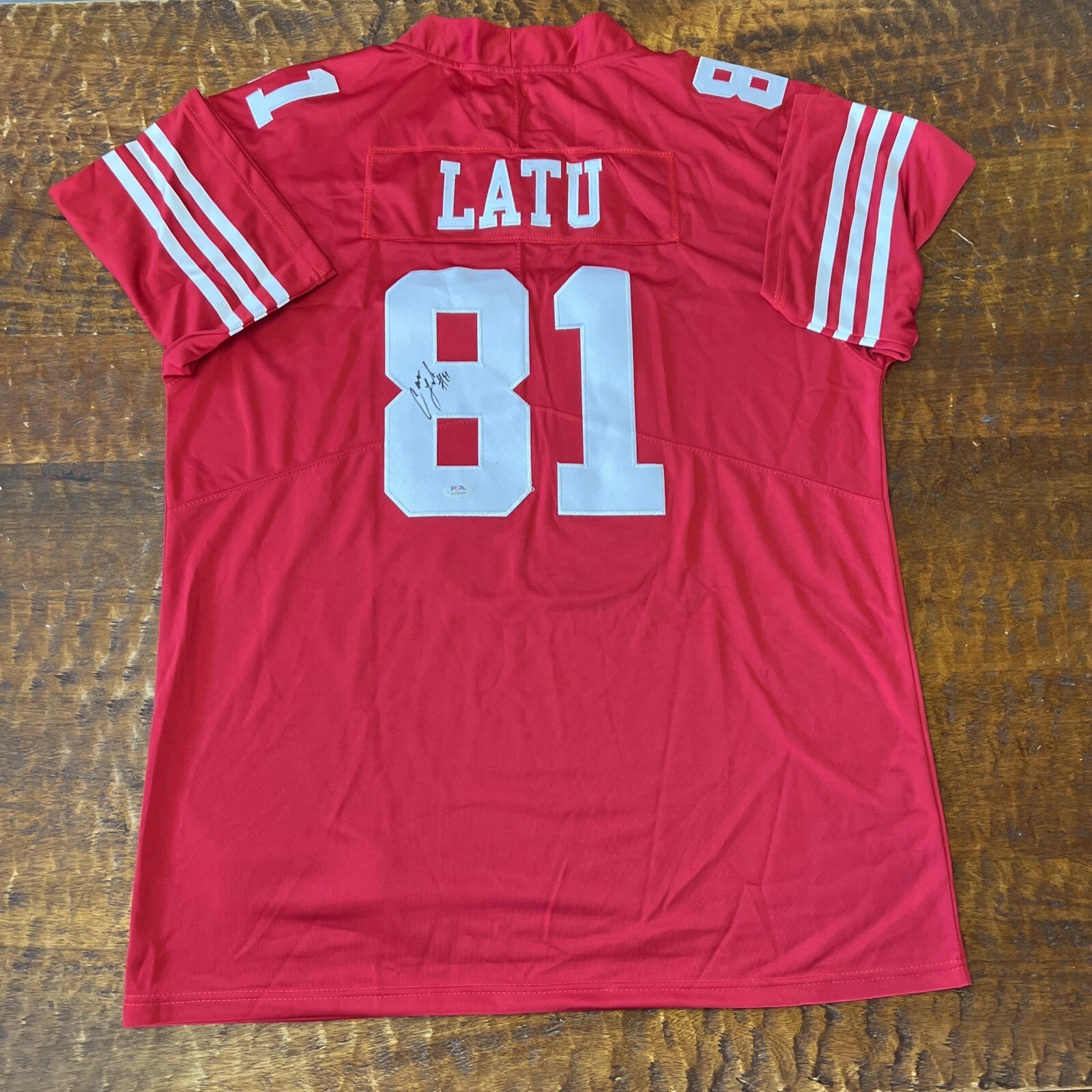 Cameron Latu Signed San Francisco 49ers Jersey PSA DNA Autographed