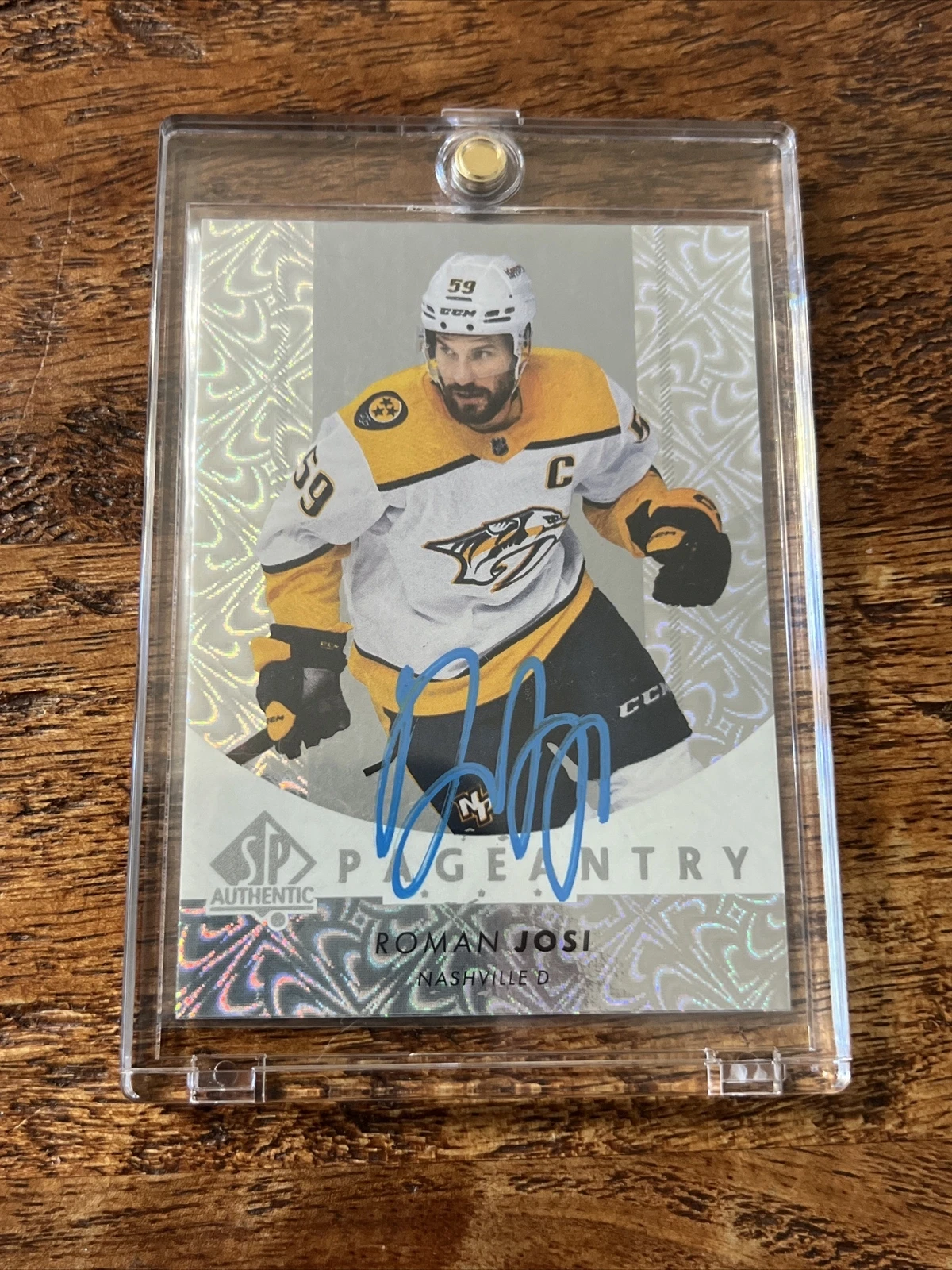Roman Josi IP Signed Upper Deck SP Pageantry Card PSA DNA Autographed Predators