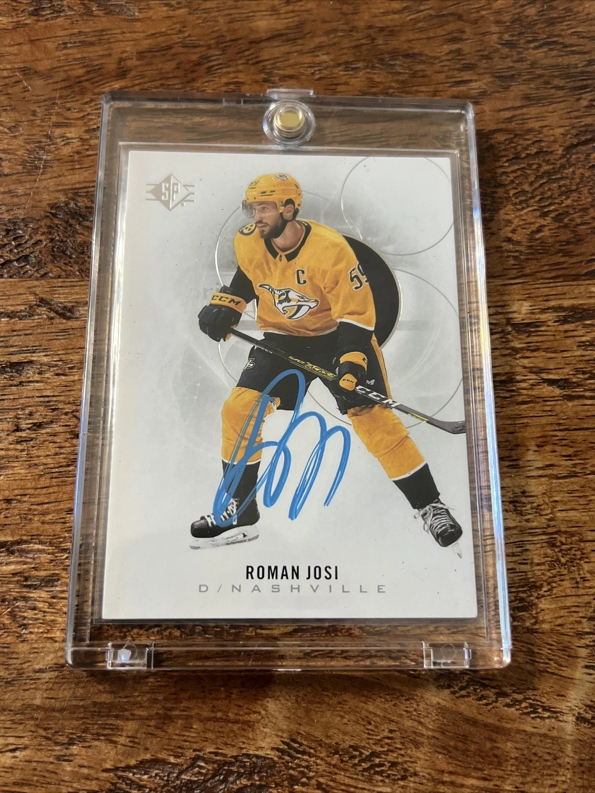 Roman Josi IP Signed Upper Deck SP Card PSA DNA Autographed Predators