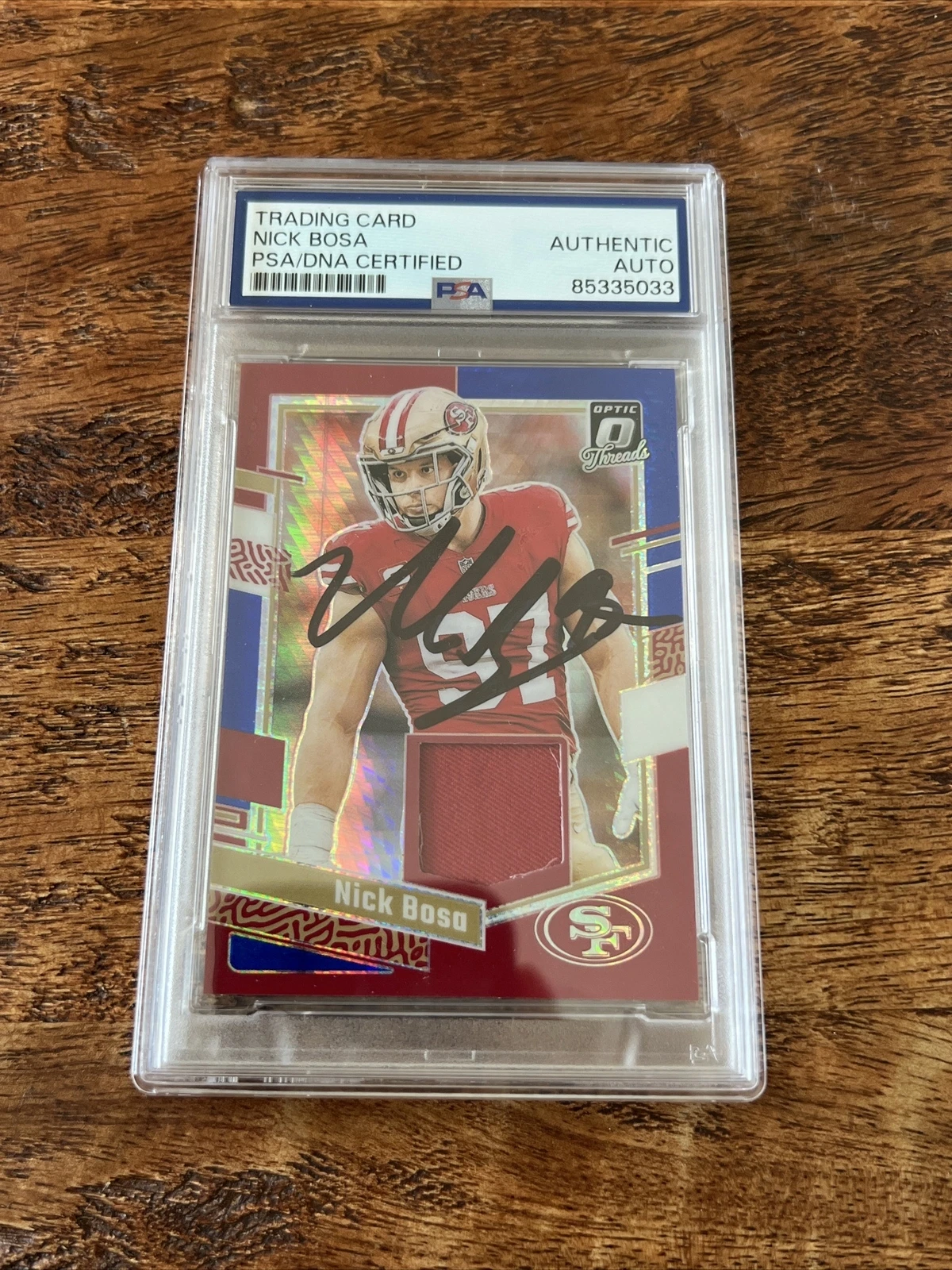 Nick Bosa IP Signed Optic Jersey Card PSA DNA Coa Slab 49ers Autographed