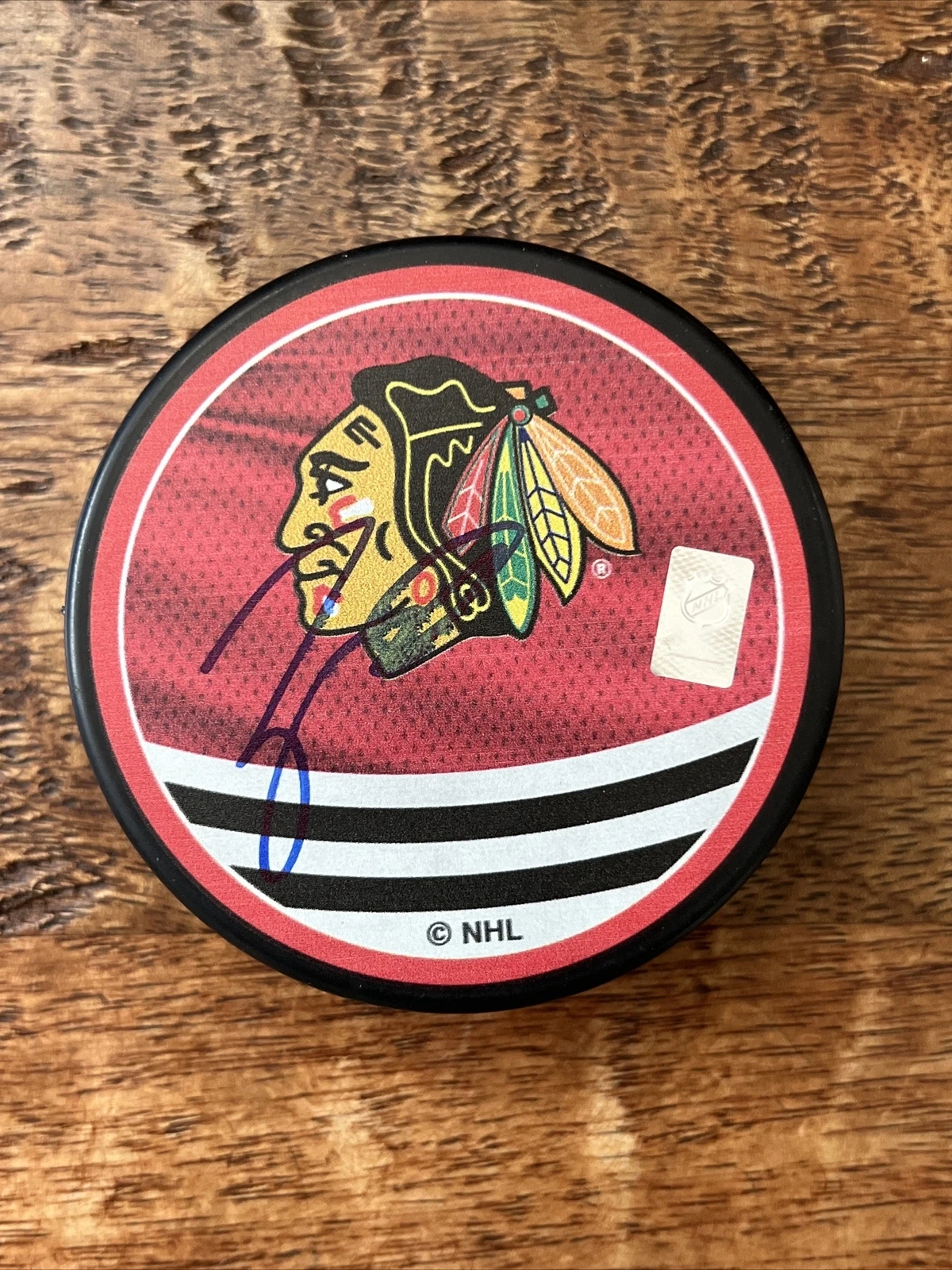 Taylor Hall Signed Chicago Blackhawks Puck JSA Coa Autographed