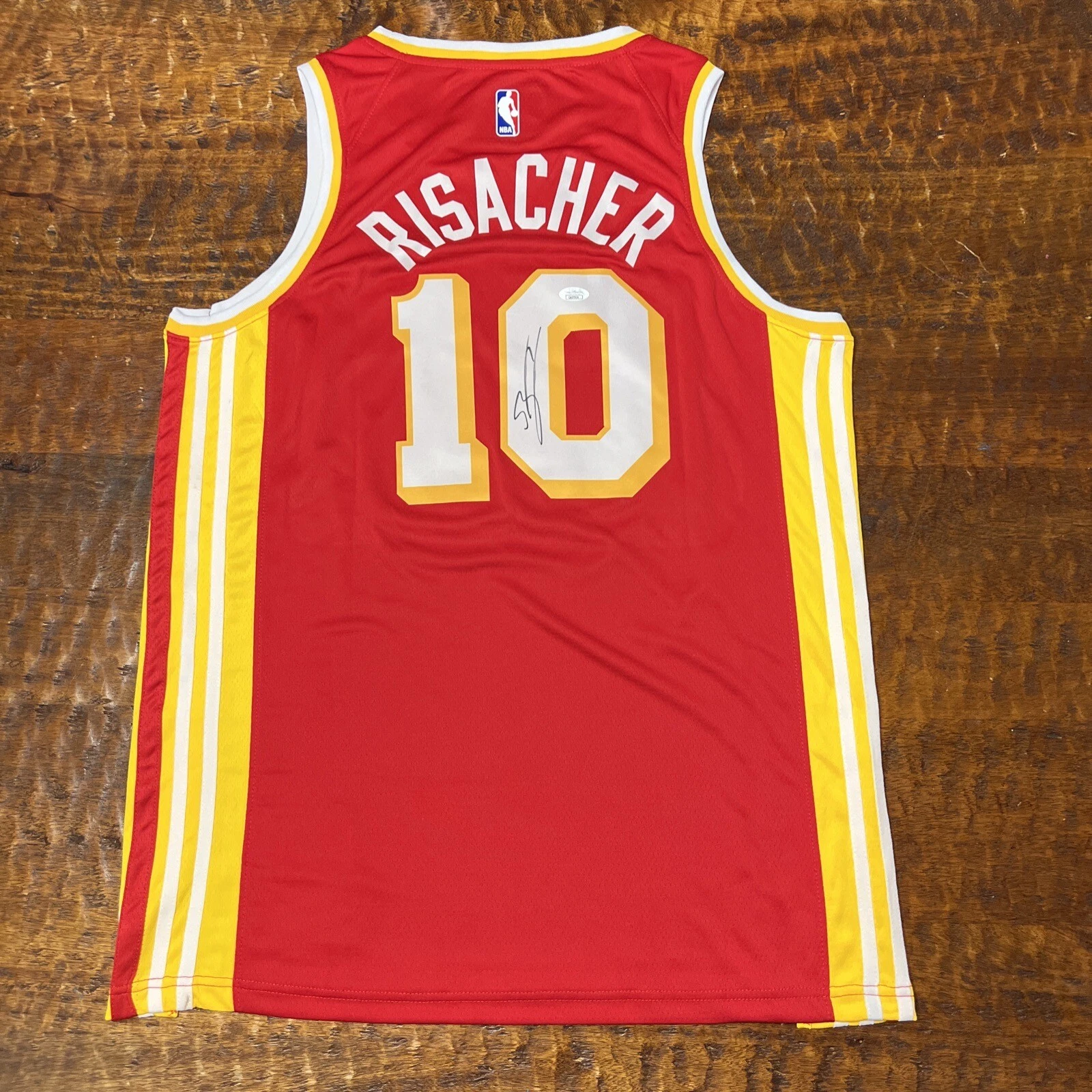 Zaccharie Risacher Signed Atlanta Hawks Jersey JSA Coa Autographed